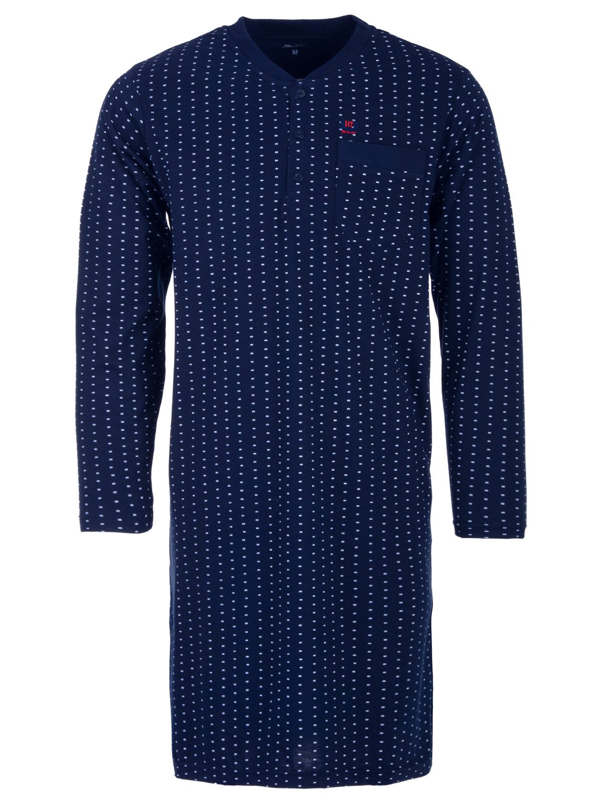 Henry Terre Nachthemd Nachthemd Langarm - Kleine Rechtecke günstig online kaufen