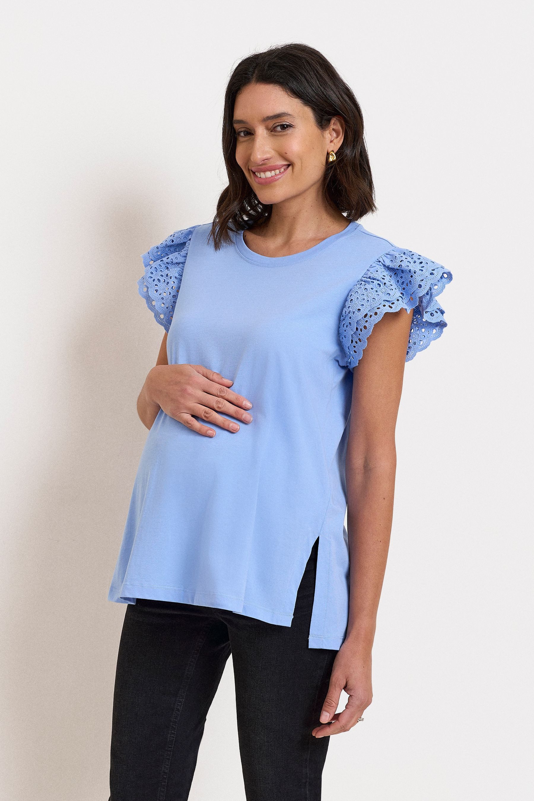 Seraphine T-Shirt Seraphine Umstands-Top aus Baumwolljersey (1-tlg)