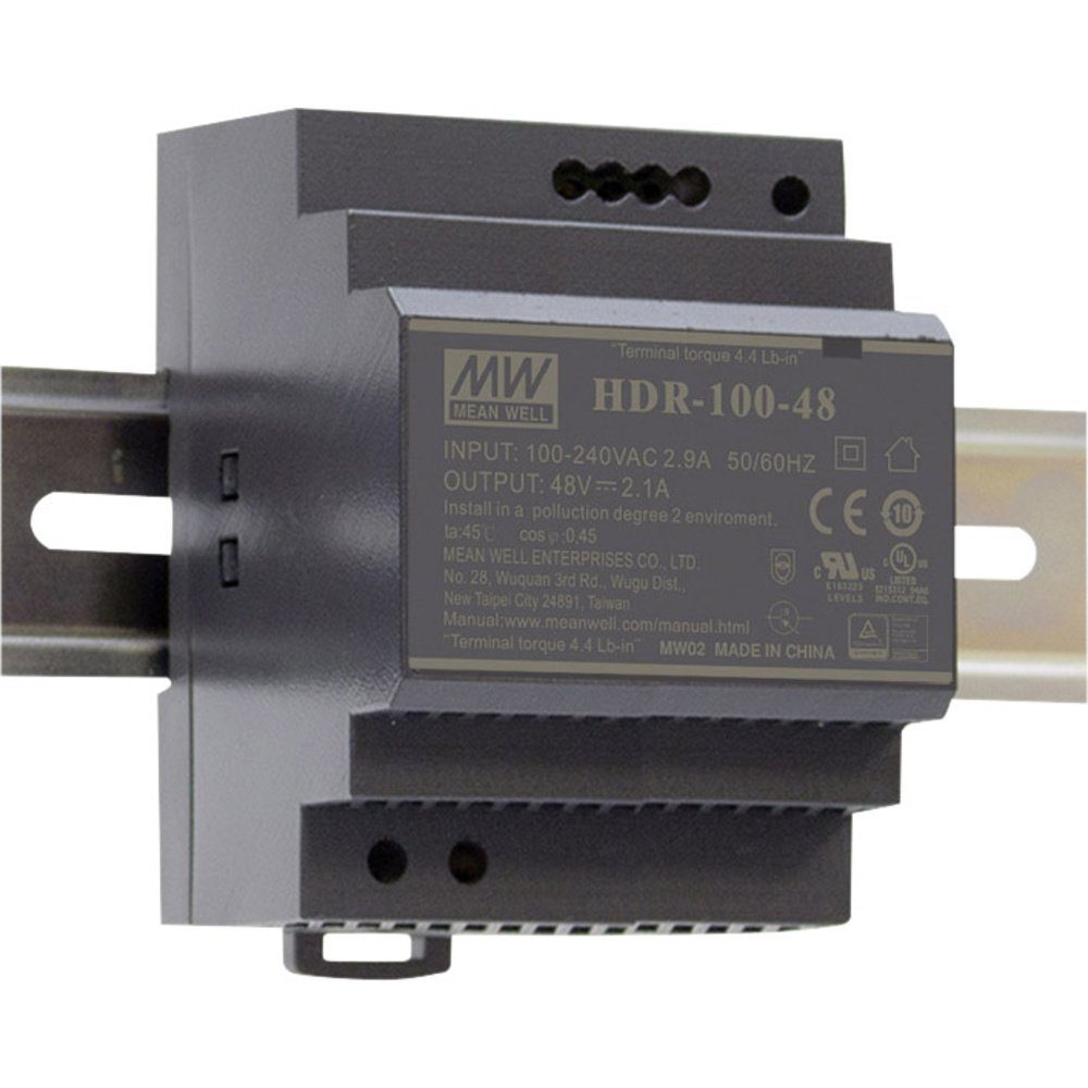 Mean Well HDR-100-24 Hutschienen-Netzteil (DIN-Rail) 24 V/DC 3.83 A 9 Hutschienen-Netzteil
