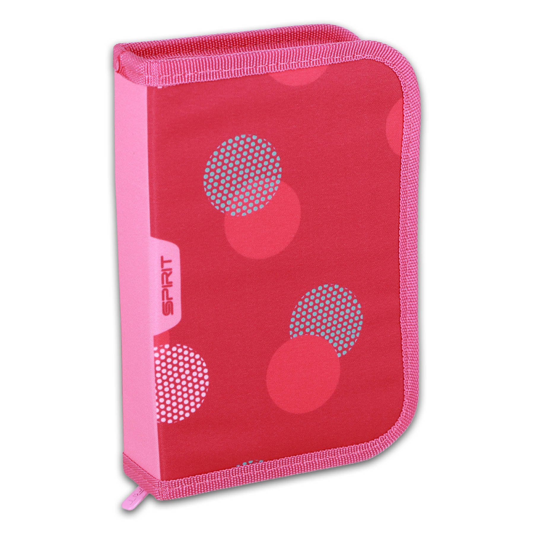 Spirit Federmäppchen SPIRIT Schüler Etui 28 teilig 1-Zipper Mäppchen ABS Color Dots