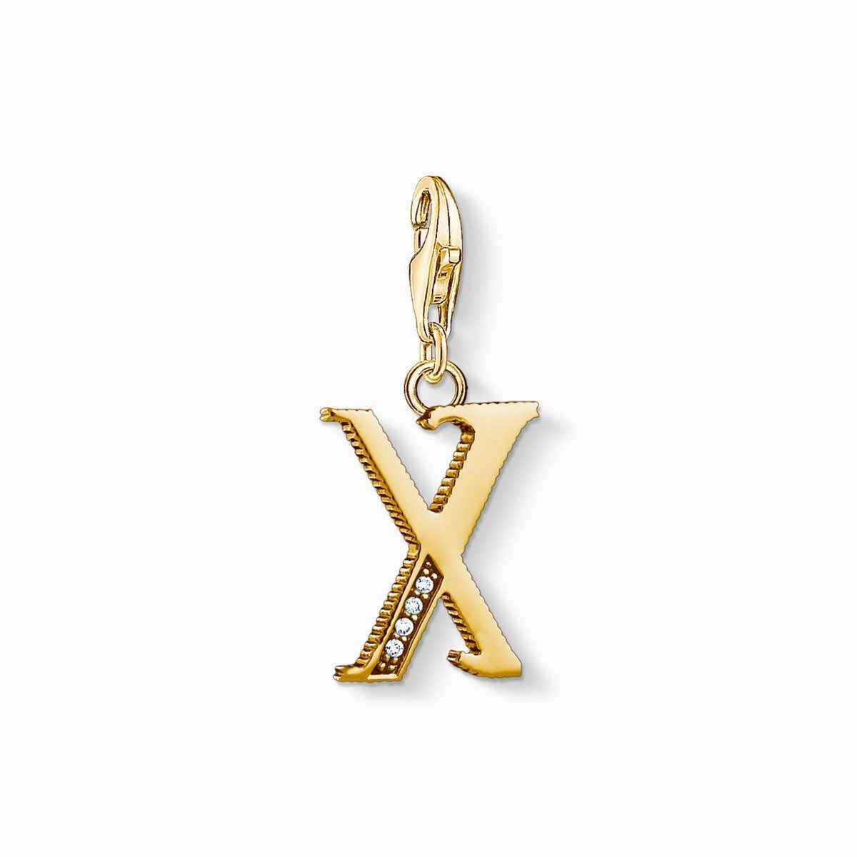 Charm-Einhänger 1630-414-39 Charm-Anhänger Buchstabe X Gold