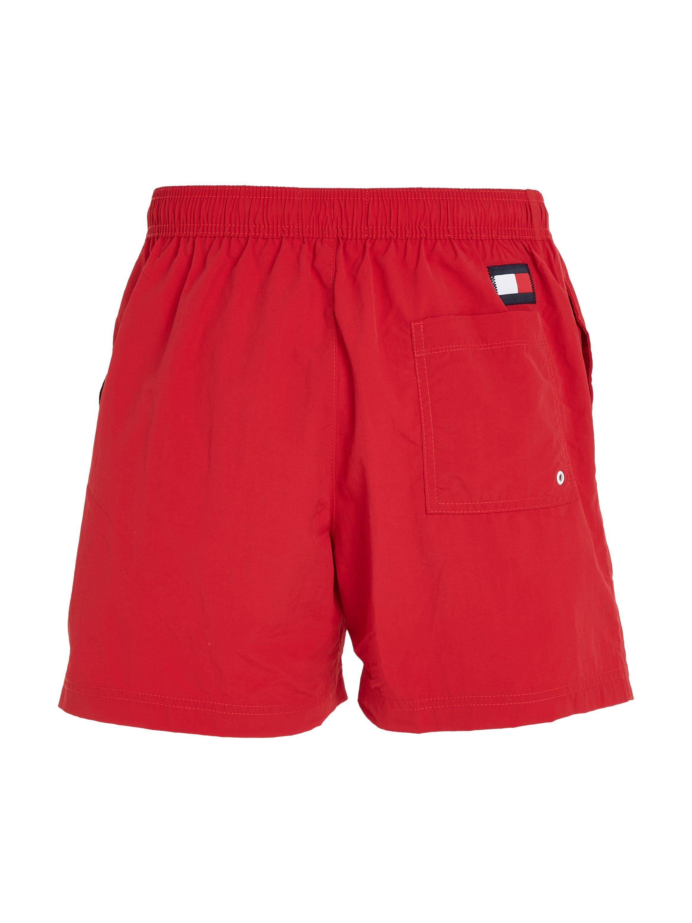 Tommy Badeshorts Swimwear DRAWSTRING MEDIUM Markenlabel Primary-Red Hilfiger SF mit Tommy Hilfiger