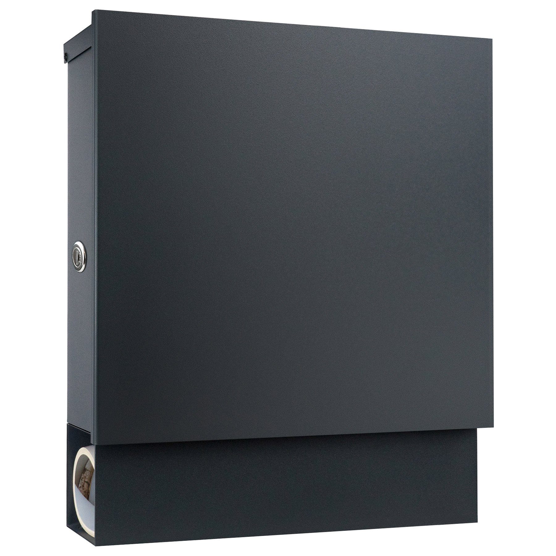 MOCAVI Briefkasten Premium Box 600R Briefkasten anthrazit (RAL 7016) mit Zeitungsfach