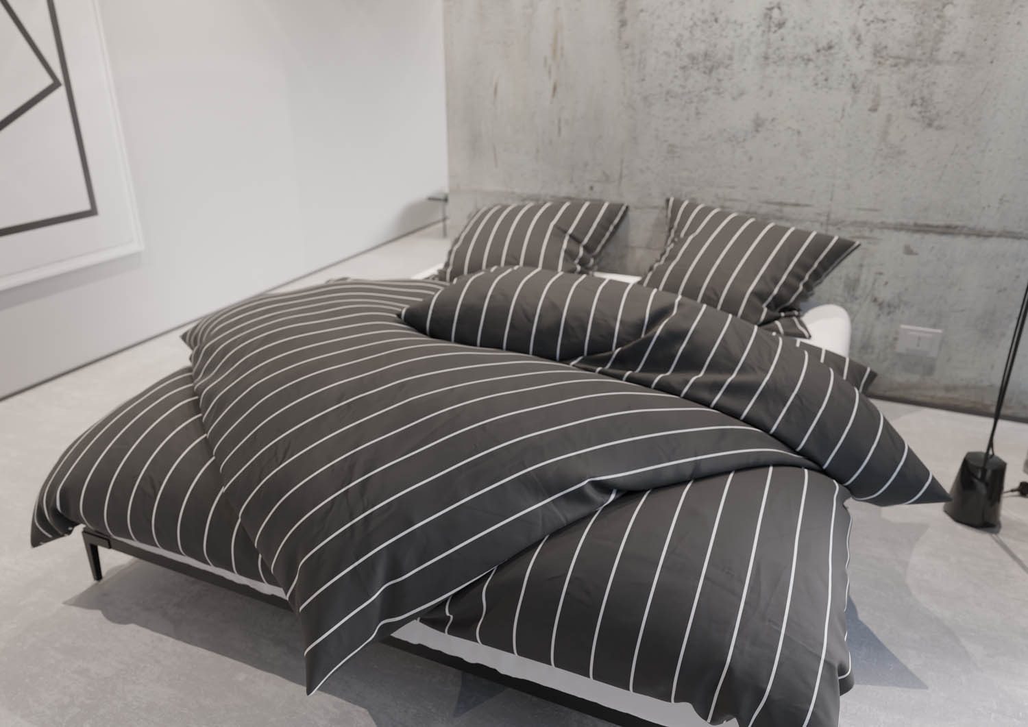 BETTWAESCHE-MIT-STIL Bettwäsche Mako Satin Bettwäsche Urban Stripe, Mako-Sa günstig online kaufen