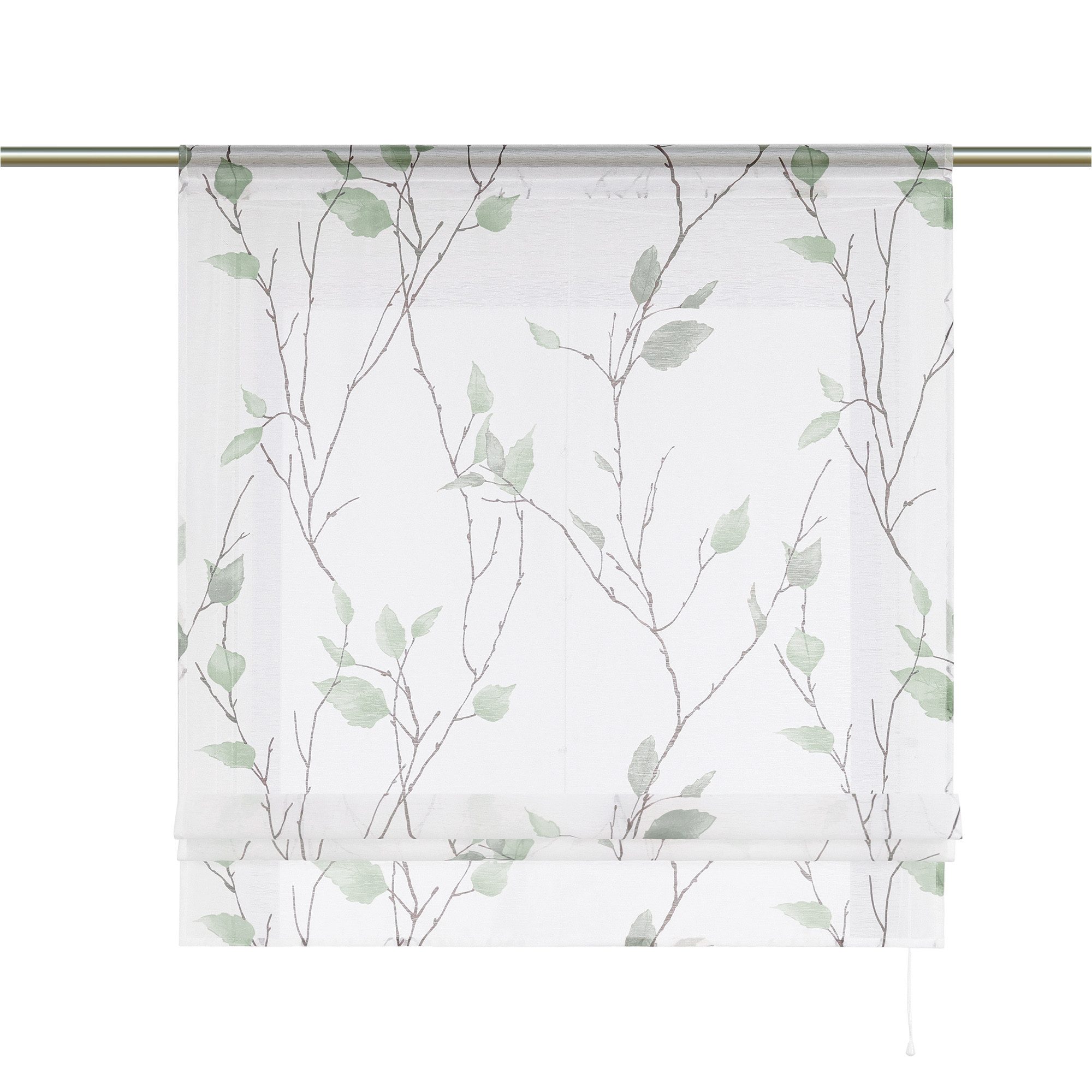 Joyswahl Raffrollo, mit Stangendurchzug, ohne bohren, mit Zweig und Blattmo günstig online kaufen