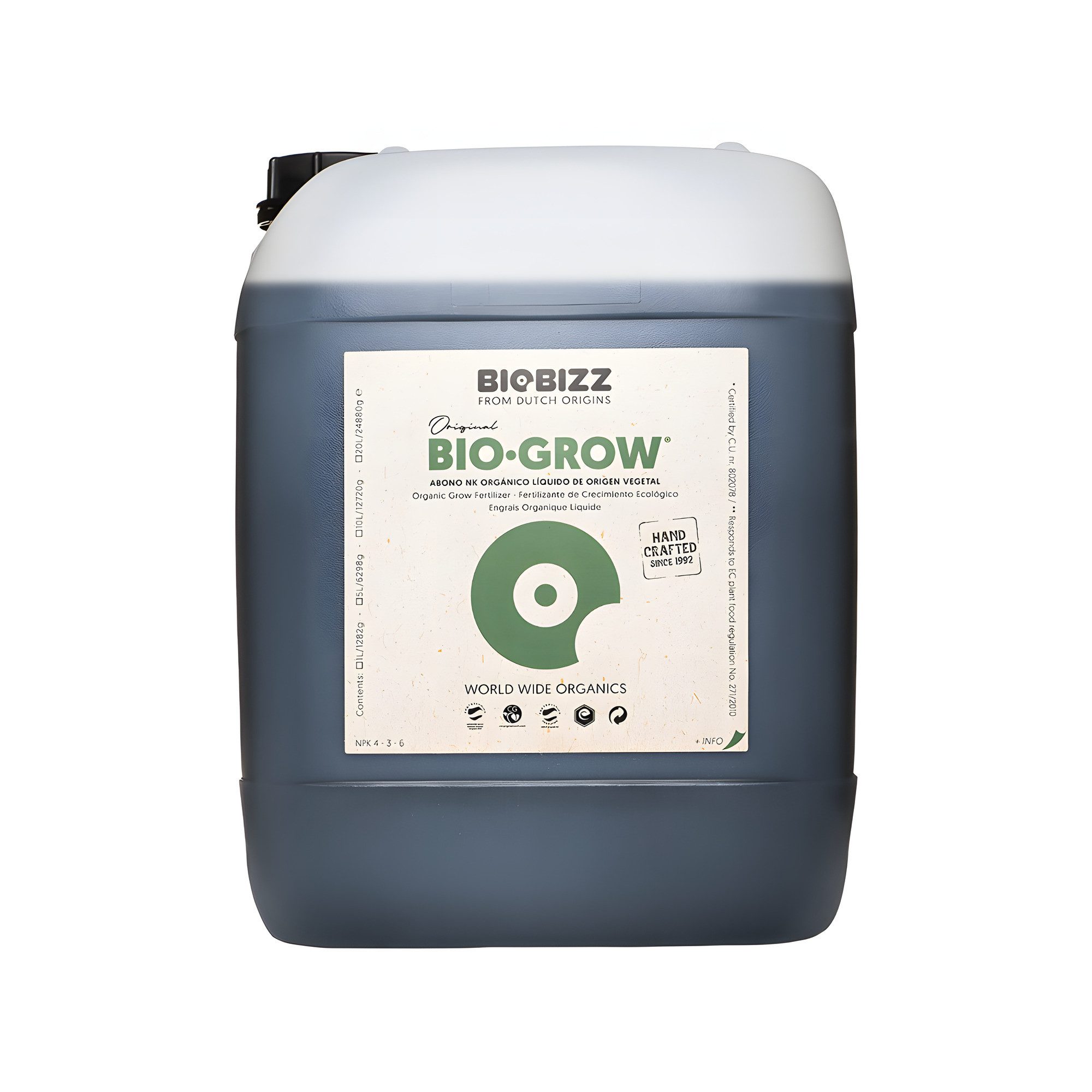 Biobizz Pflanzendünger BioBizz Bio-Grow, Wuchsdünger, 10 Liter