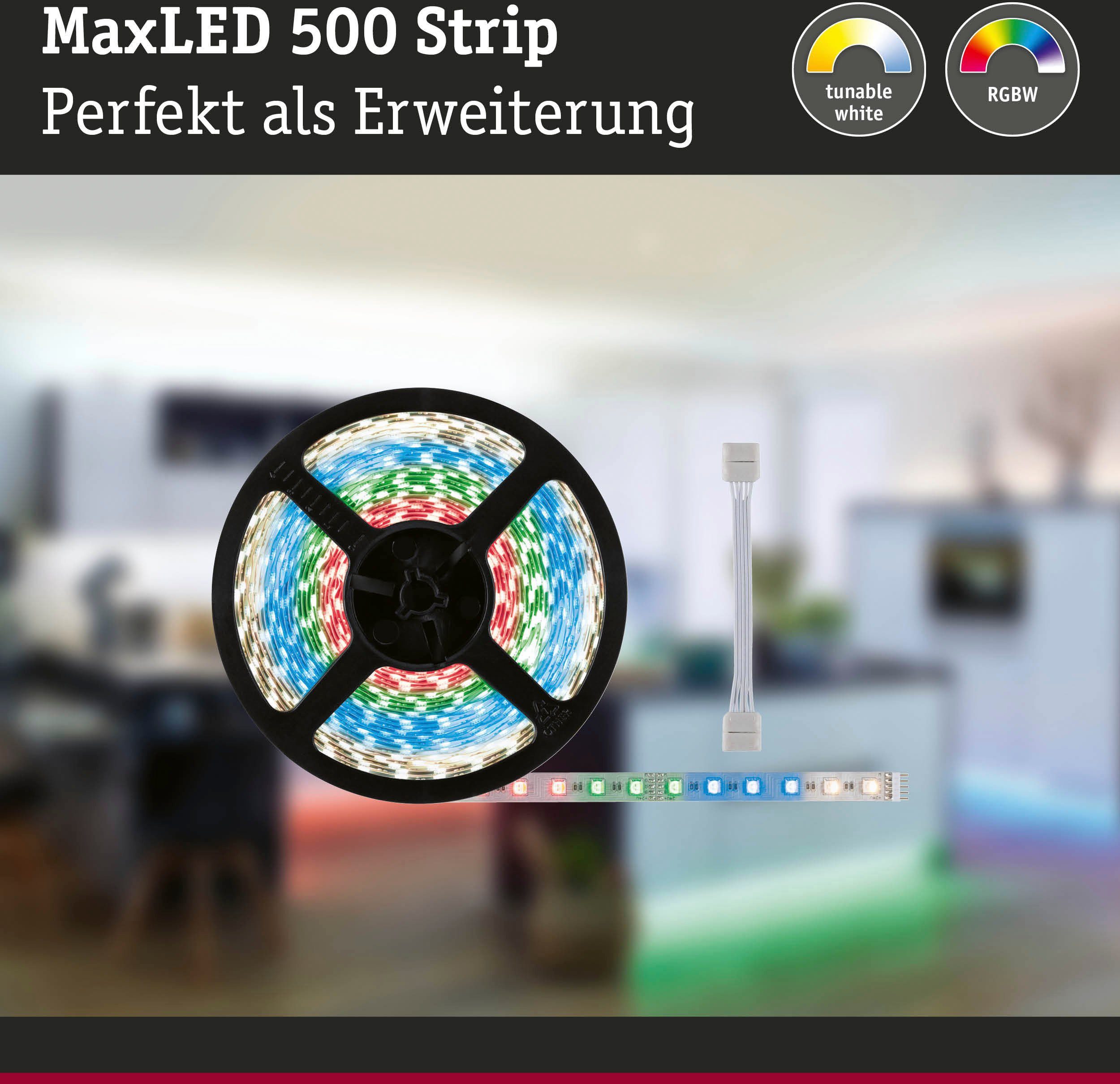 inkl. RGBW+ MaxLED Paulmann 500 Adapterkabel 1-flammig, 10m 72W 500lm/m, LED-Streifen unbeschichtet Einzelstripe