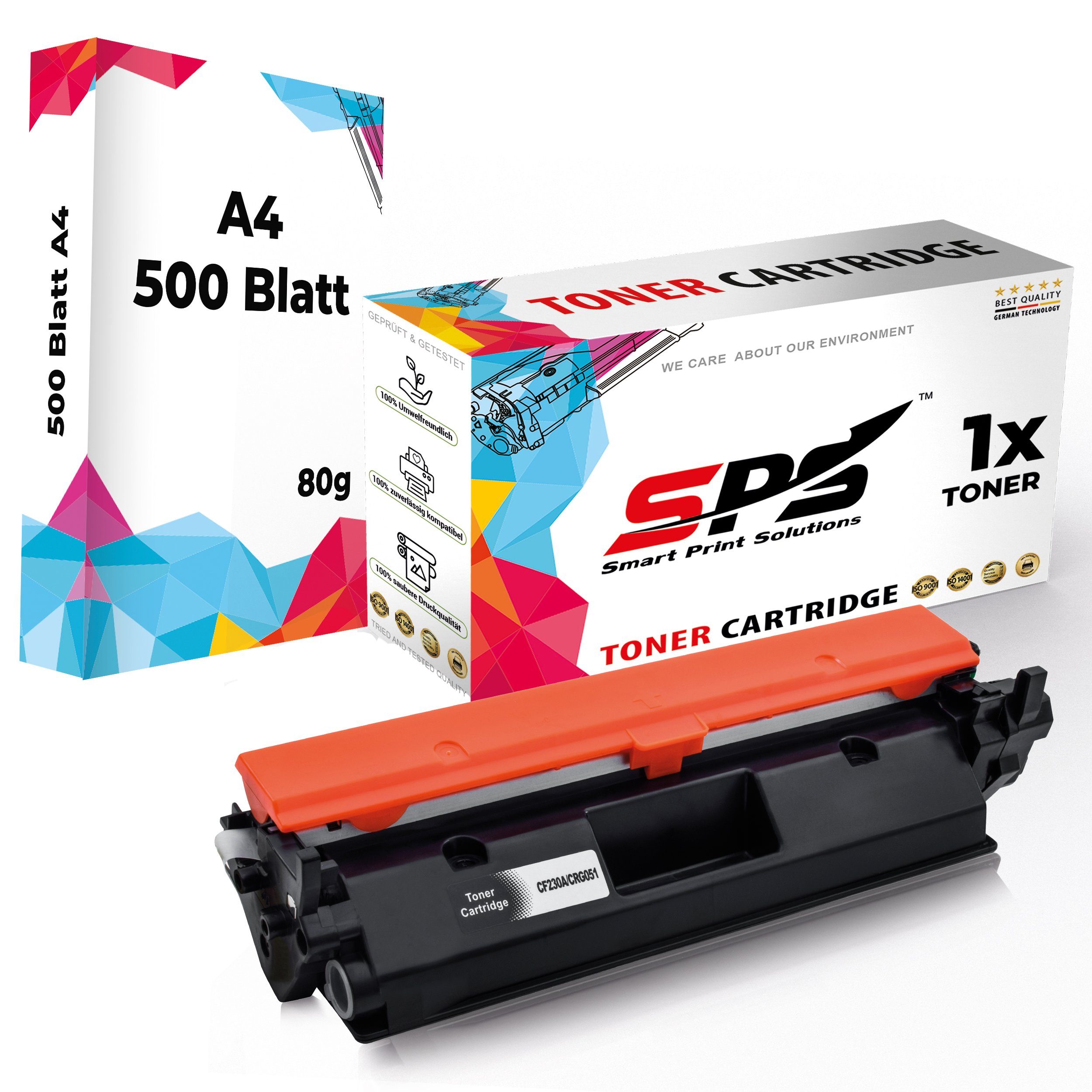 SPS Tonerkartusche Kompatibel für HP Laserjet Pro MFP M227SDN 30A, (1er Pack + A4 Papier, 1x Schwarz Toner)