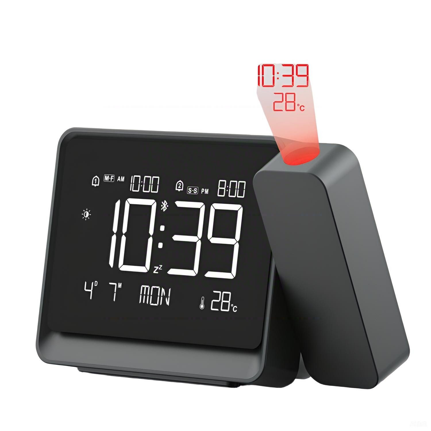 ibettertec Projektionswecker Digital Wecker,Elektronische Uhr,Nachtlicht,Di günstig online kaufen