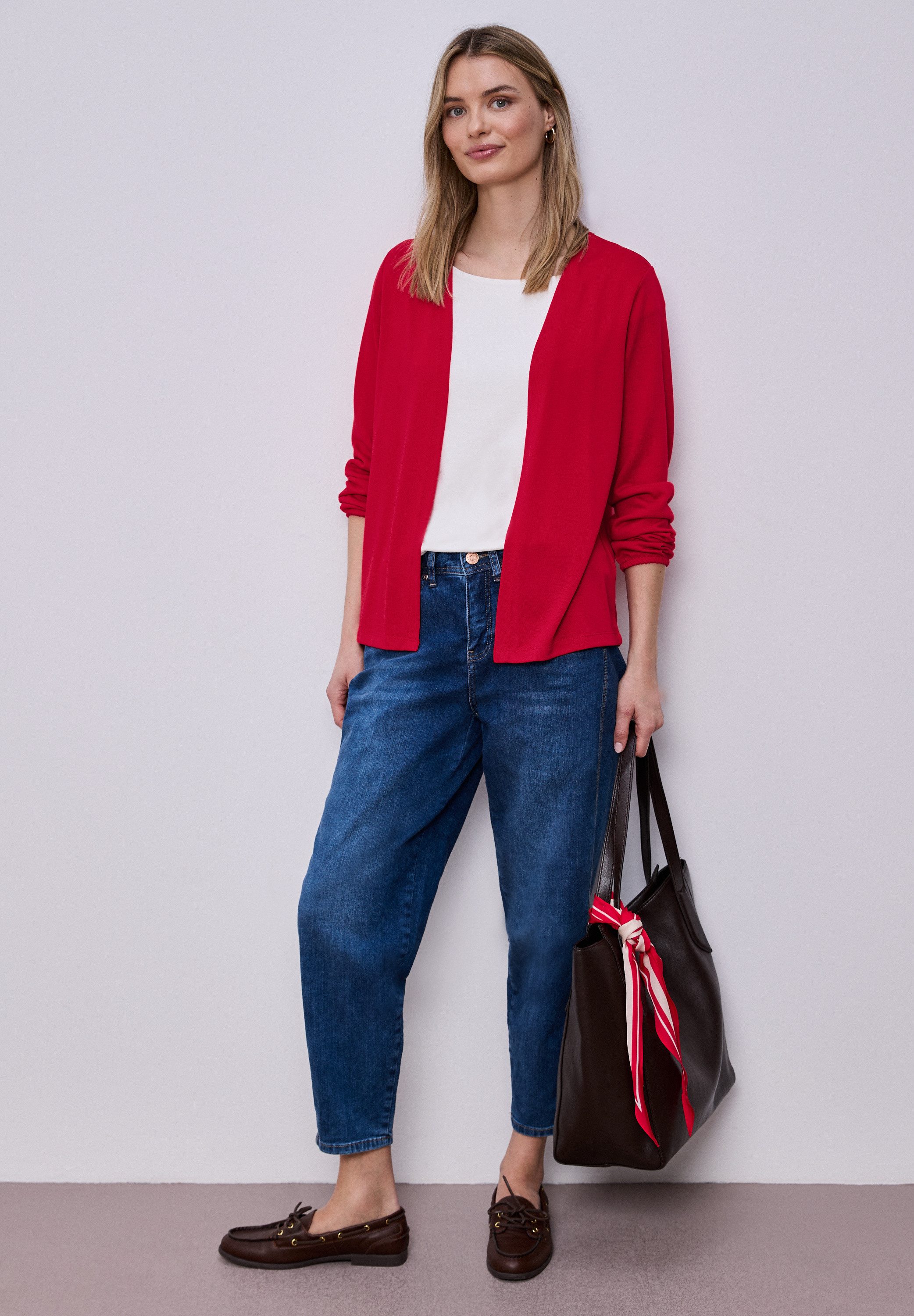 STREET ONE Cardigan bestehend aus einem Materialmix