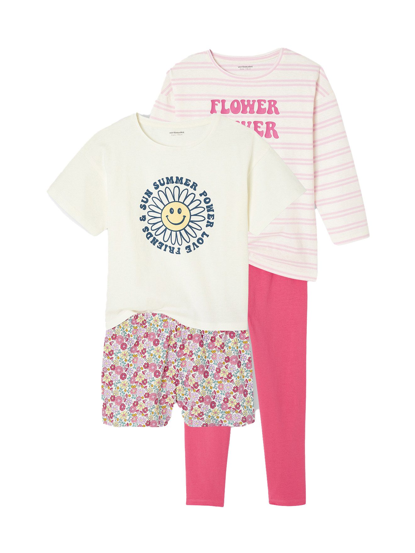 Schlafanzug 2er-Pack Mädchen Schlafanzüge FLOWER POWER