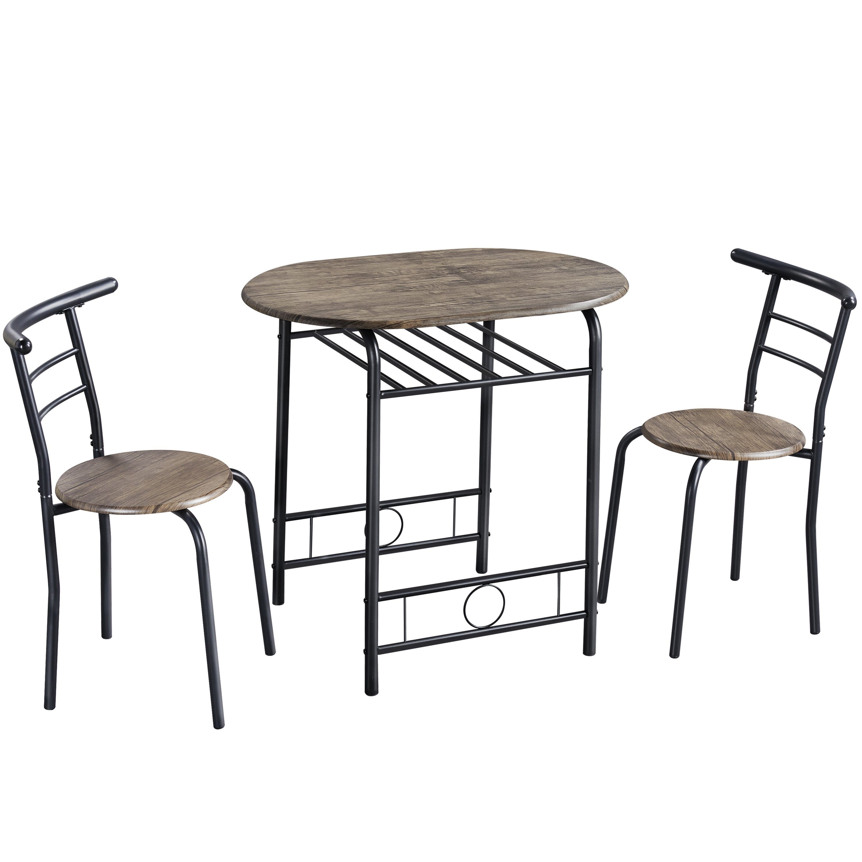 Yaheetech Esszimmer-Set Essgruppe mit 2 Stühlen, günstig online kaufen