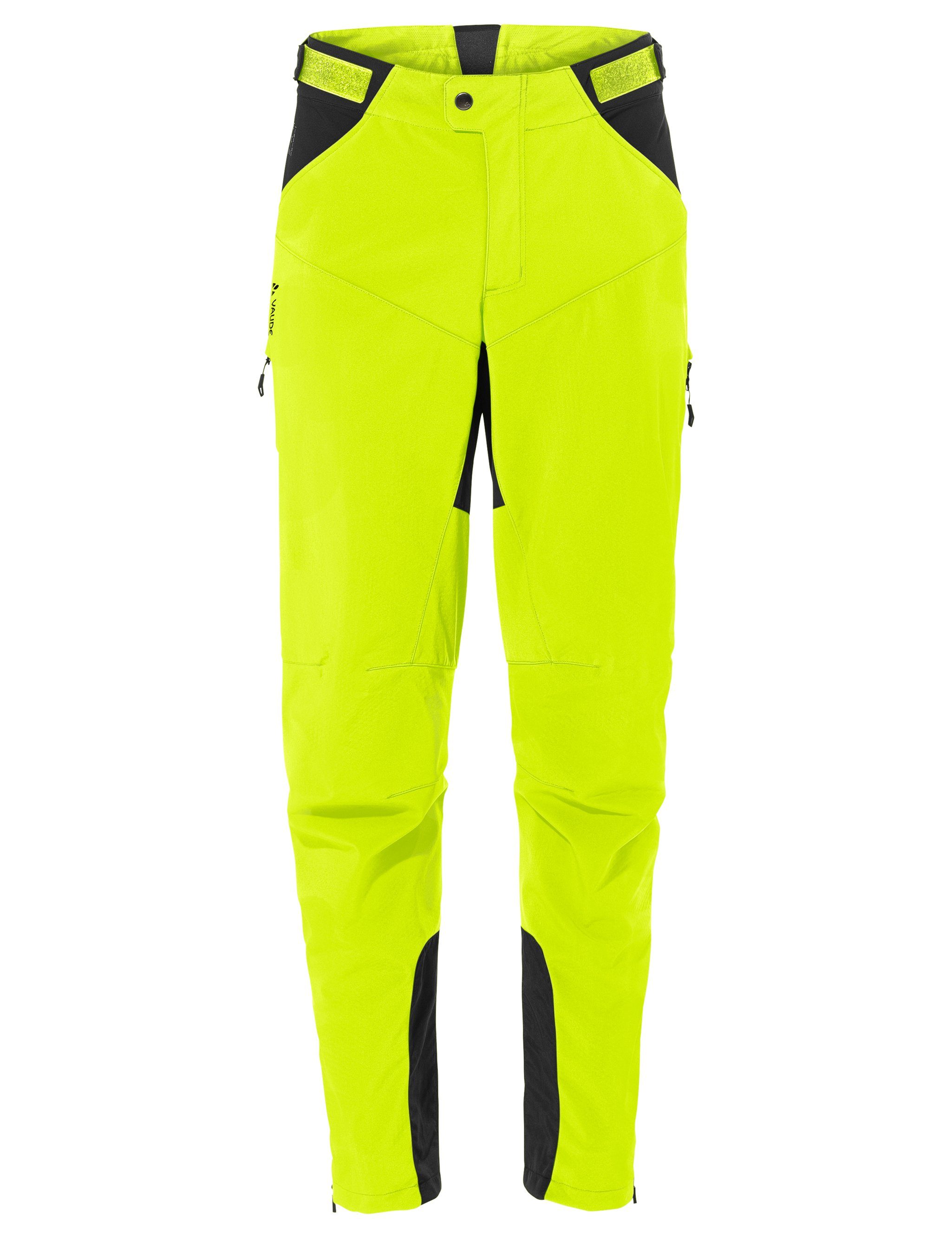 VAUDE Funktionshose Men's Qimsa Softshell Pants II (1-tlg) Grüner Knopf neon yellow
