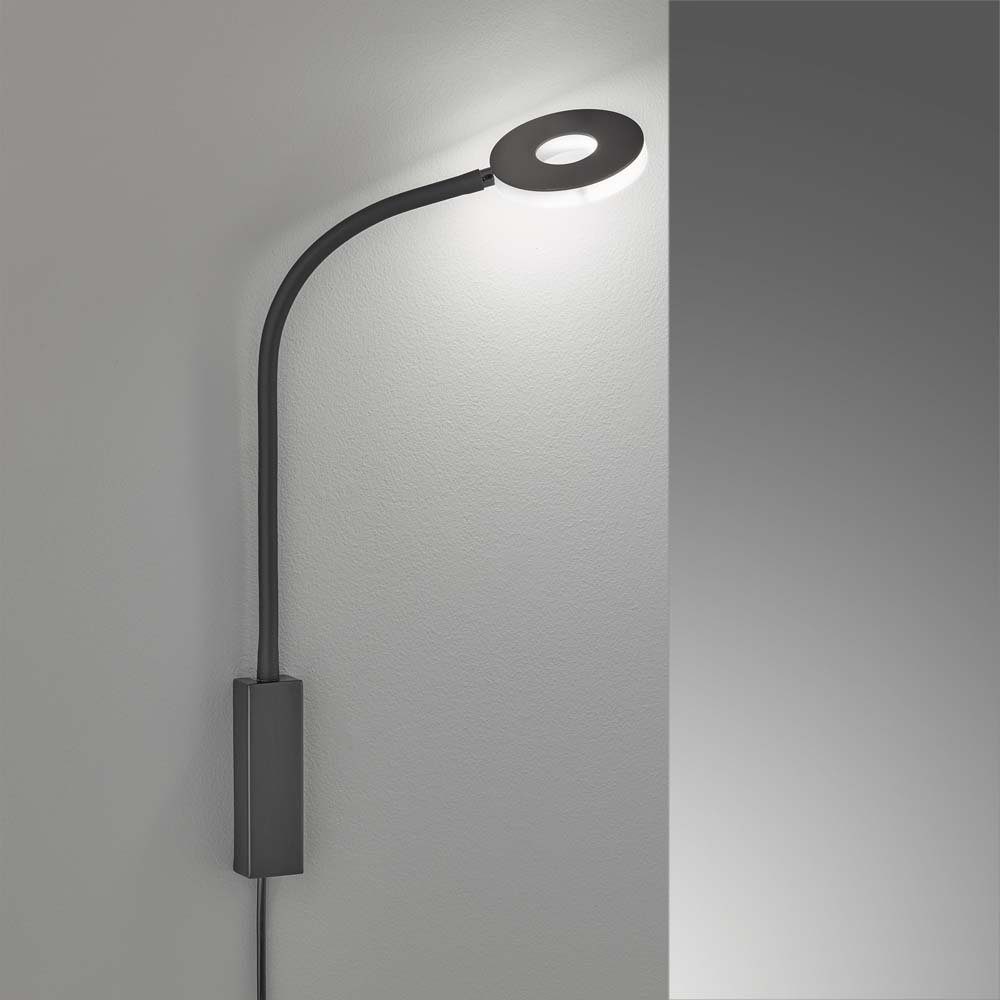 FISCHER & HONSEL Wandleuchte, LED-Leuchtmittel fest verbaut, Warmweiß, Wandleuchte Wandlampe Schlafzimmerlampe LED Leseleuchte Flexo-Arm