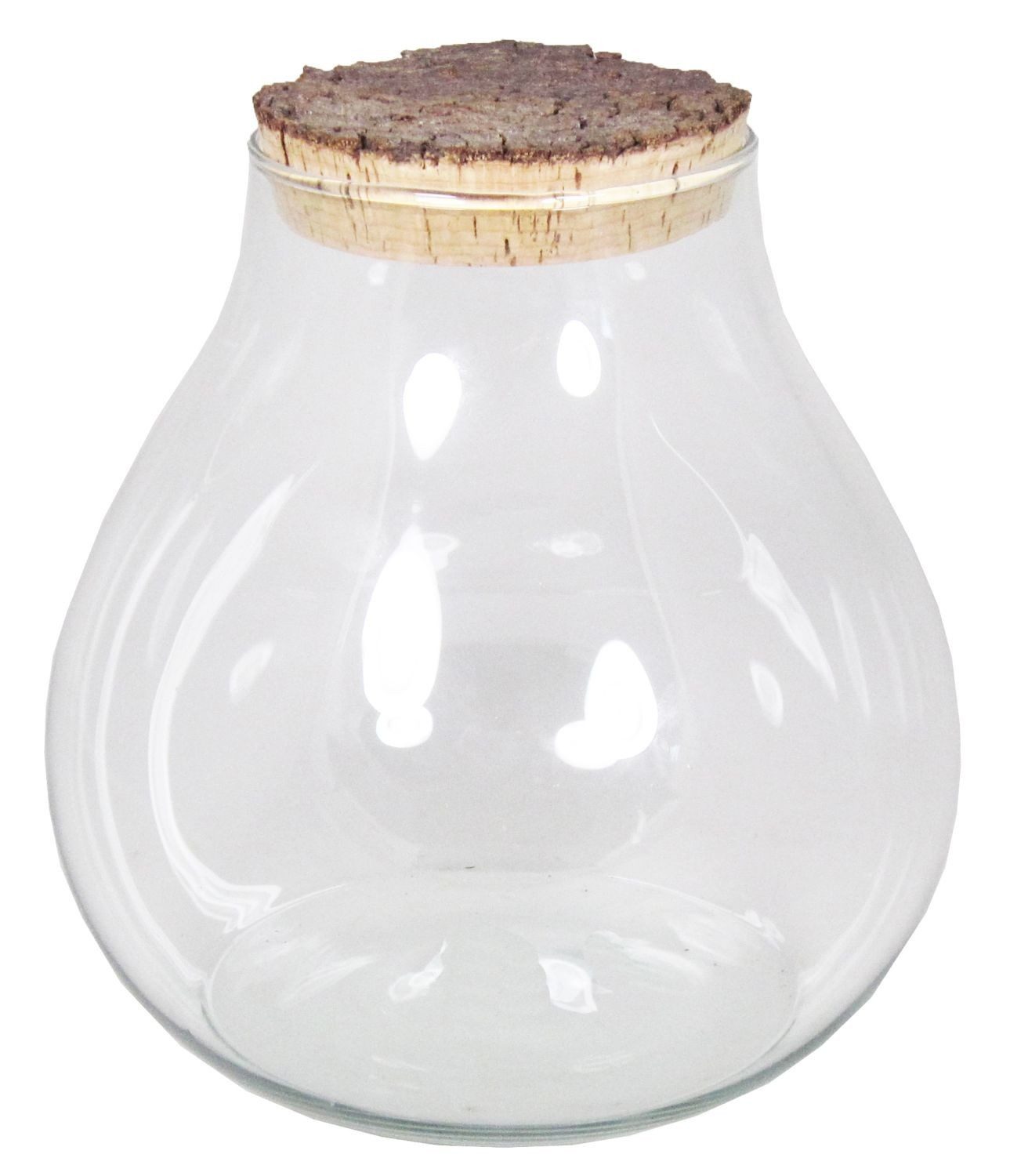 INNA-Glas Vorratsdose Bonbonglas VIVALDA mit Korkdeckel, klar, 23 cm, Ø 23 cm, Glas