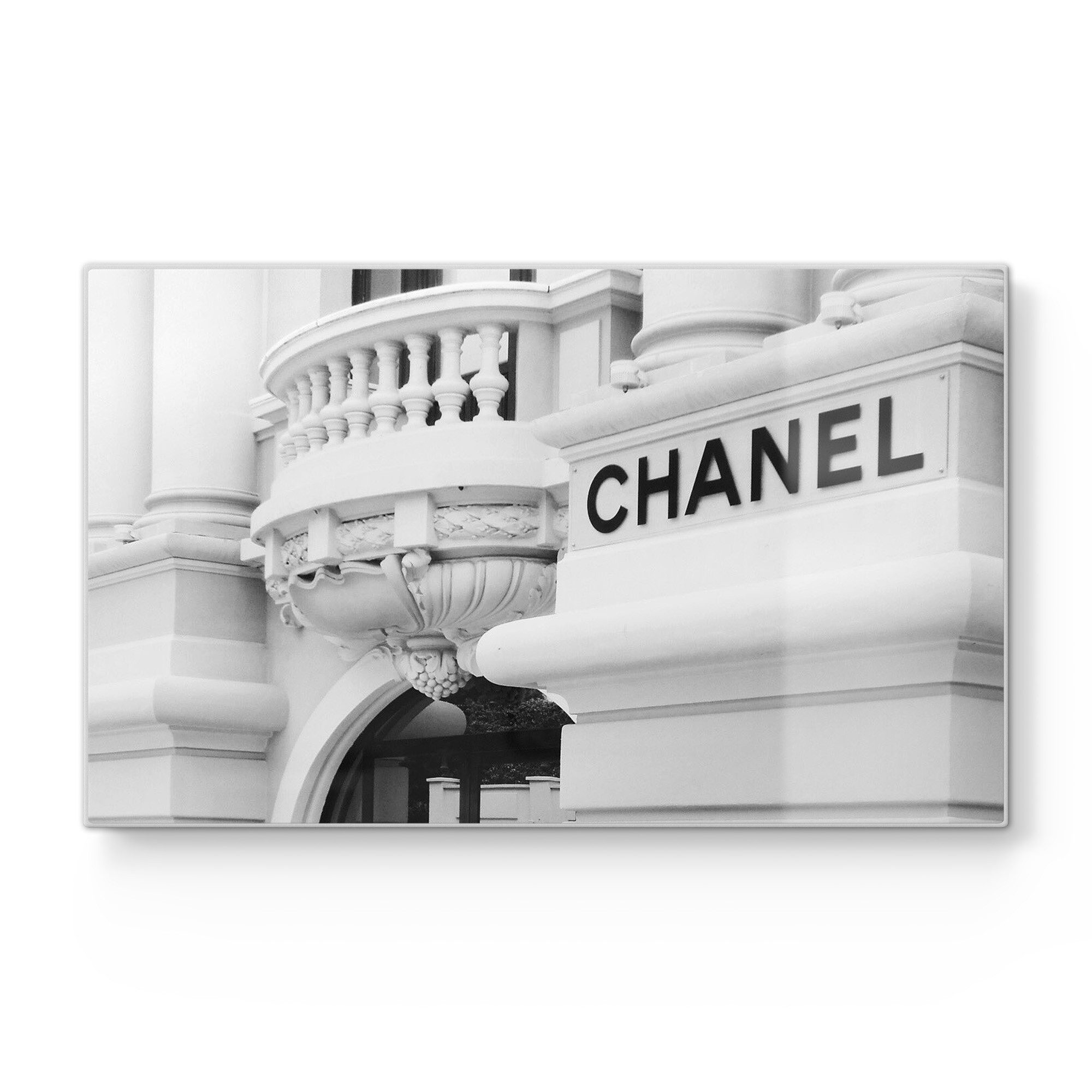 DEQORI Schneidebrett 'Chanel Eleganz', Glas, Platte Frühstücksbrett Schneideplatte