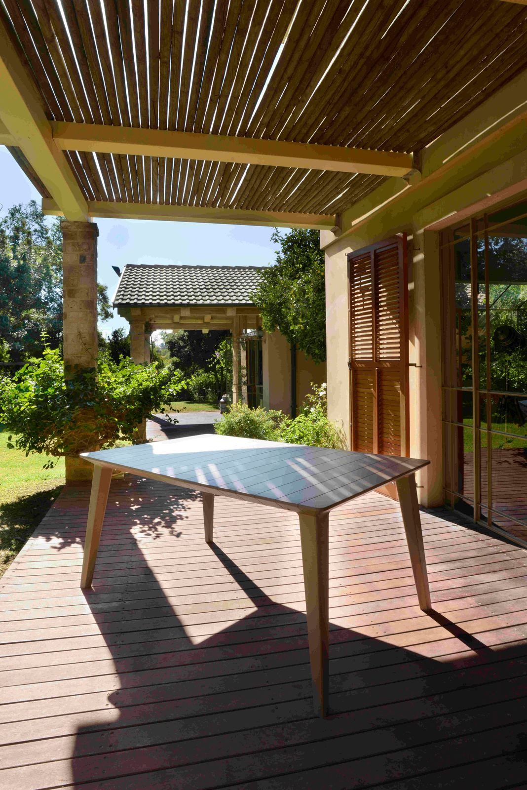 Allibert Gartentisch Allibert Lima Tisch Cappuccino wetterfest, Garten, Outdoor