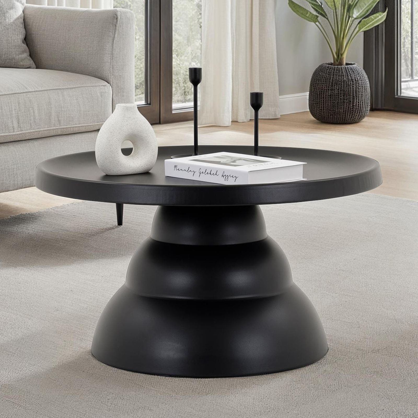 IDIMEX Couchtisch LORIS, Beistelltisch rund Metall pulverbeschichtet modern günstig online kaufen