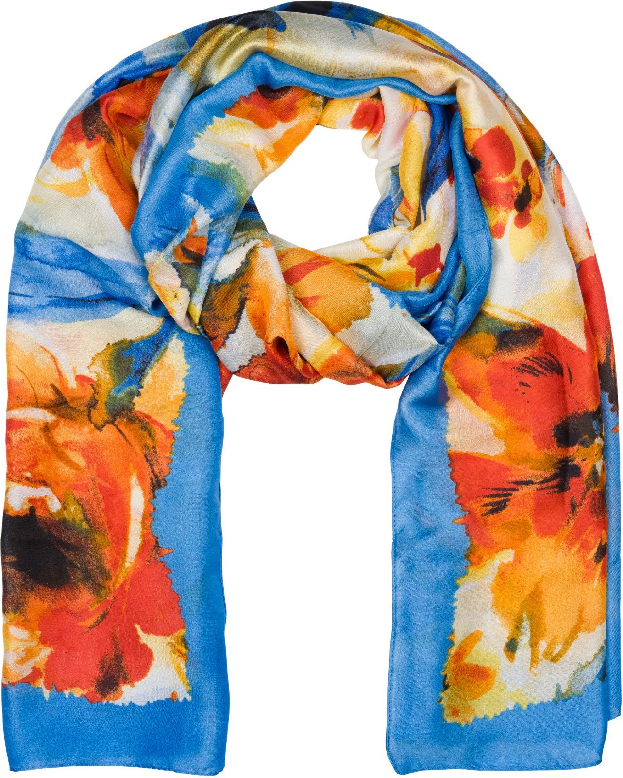 styleBREAKER Modeschal Schal mit Aquarell Blumen günstig online kaufen
