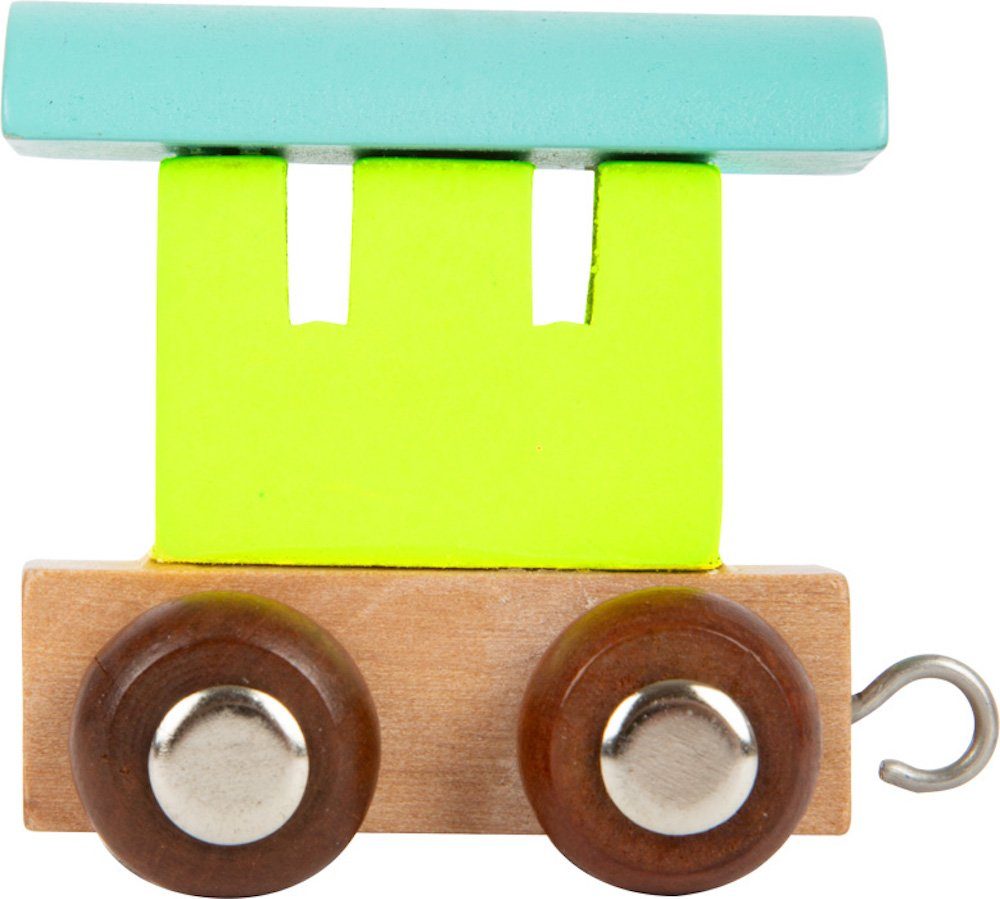 Small Foot Spielzeug-Zug Buchstabenzug Namenszug Waggon bunt, Holz, (Set, 1-tlg., 1), Einzigartiges Design, Made in Germany