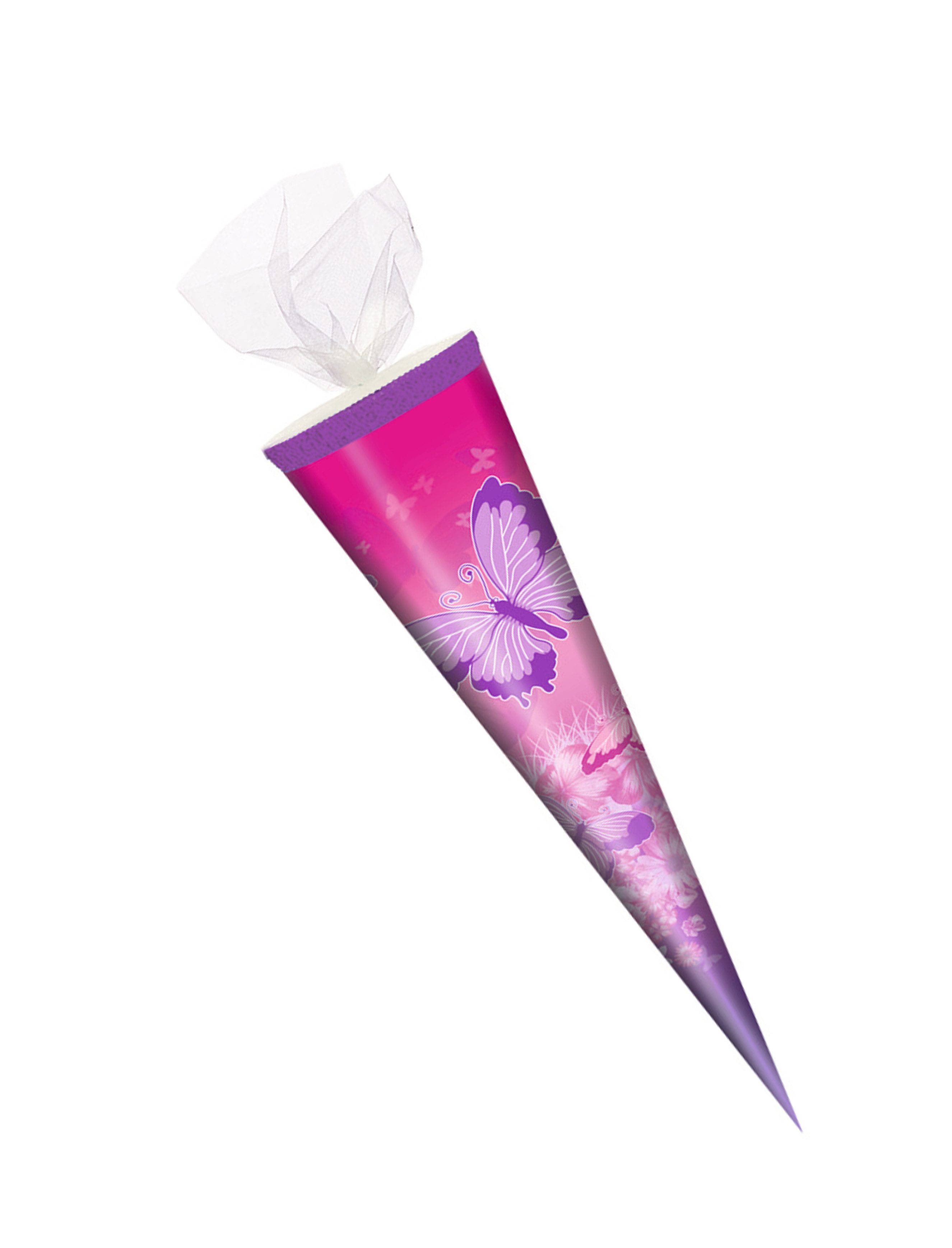 Livepac Office Schultüte Schultüte / Zuckertüte / 35cm / rund / Tüllverschluss / "Schmetterling