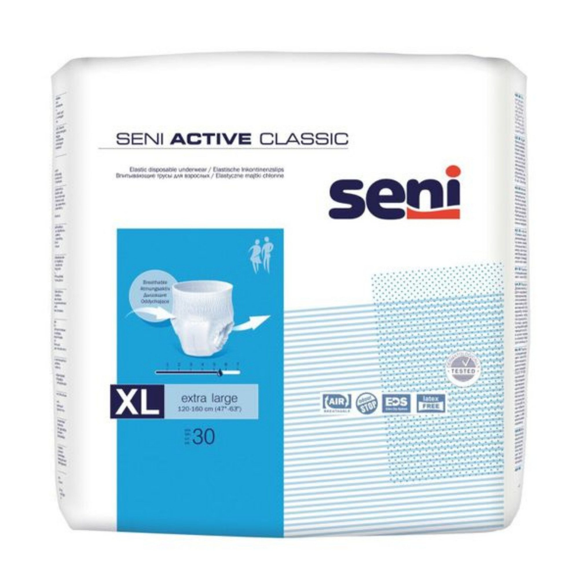 seni Inkontinenz-Pants Active Classic Inkontinenzslip, 1450 ml, Gr.XL Gr., 30-St.