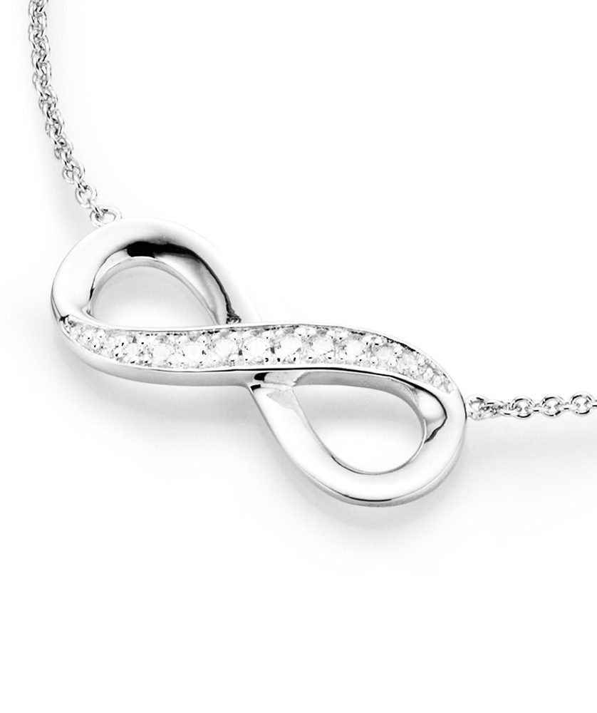 Firetti Kette mit Anhänger Schmuck Geschenk Silber 925 Halsschmuck Halskette Ankerkette, mit Zirkonia (synth)