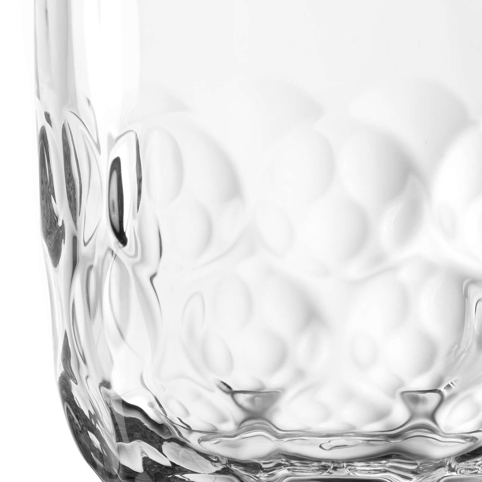 LEONARDO Latte-Macchiato-Glas Gocce Kaffeegläser (1) 220 ml 2er Set, 2-tlg., Glas