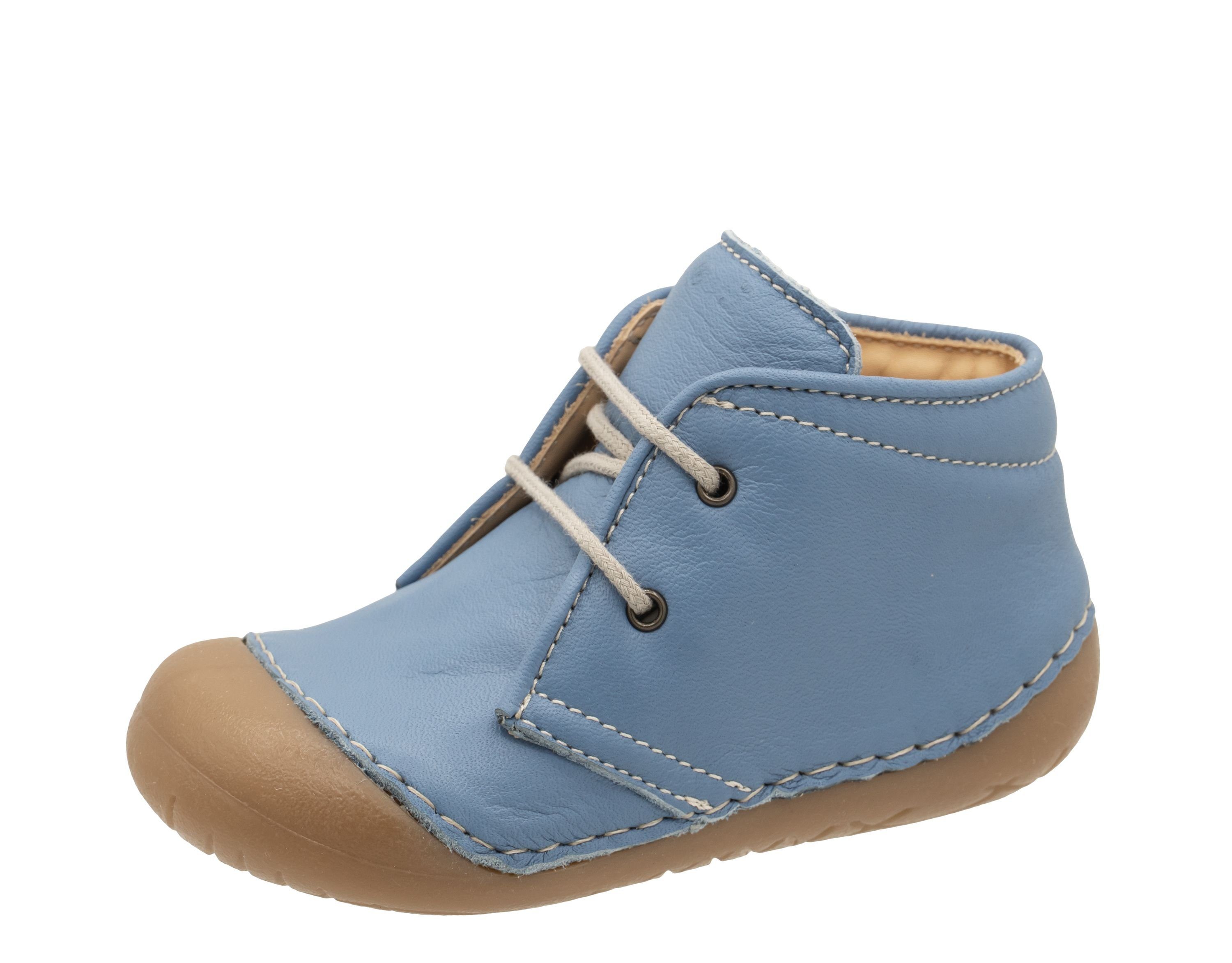 Ocra Ocra Lauflernschuhe Kinderschuhe A330 pflanz. geg. Leder Mittelblau Lauflernschuh