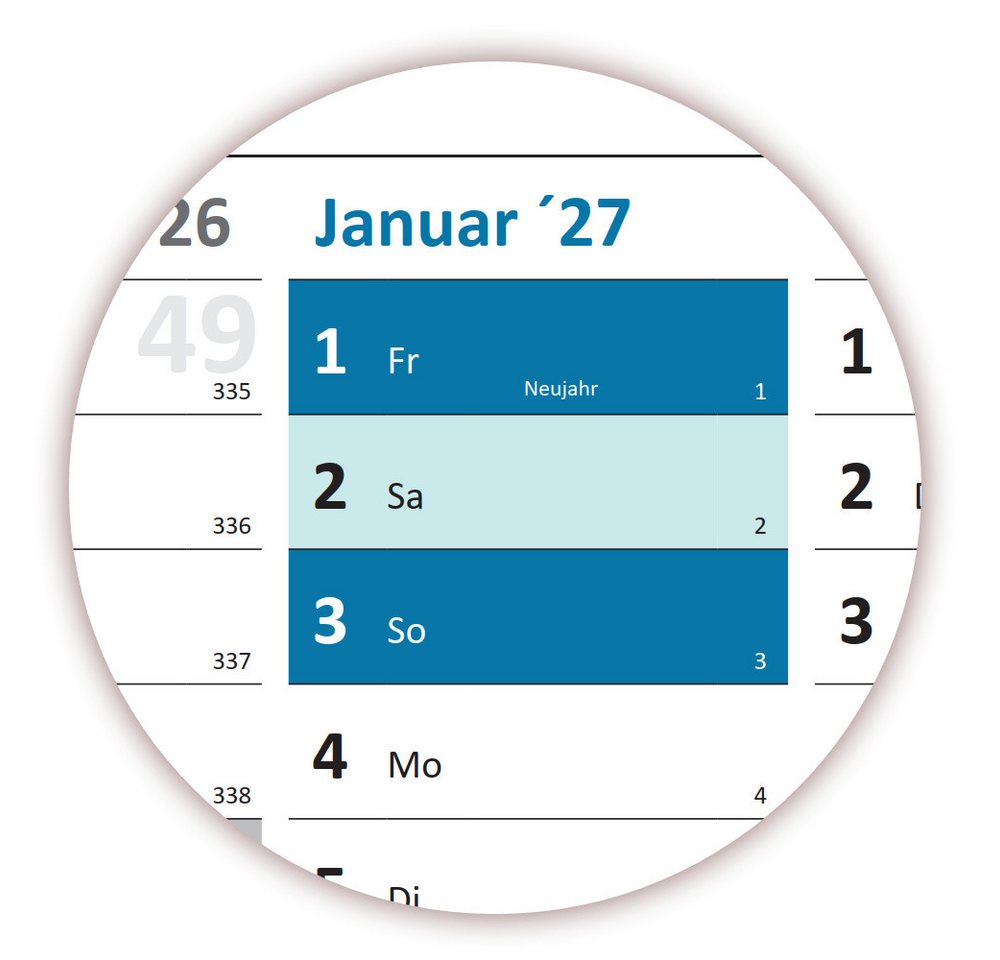 Thumbnail - LYSCO Wandkalender Rainbow Wandplaner 2027 DIN A0 / A1 / A2, 14 Monate, komplette Jahresvorschau Folgejahr und Ferienter...