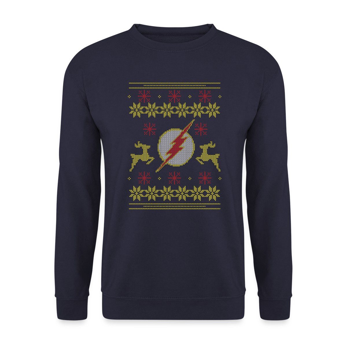 Sweatshirt Justice League The Flash Logo Ugly Christmas Unisex Pullover
