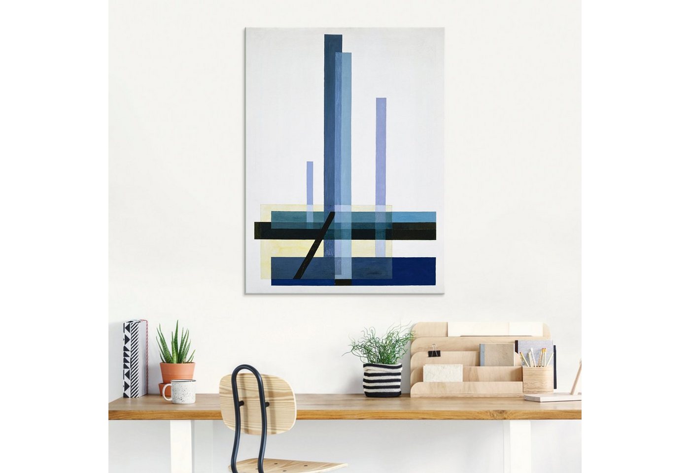 Artland Glasbild »C XII Blaues Bild«, Muster (1 Stück)-HomeTrends