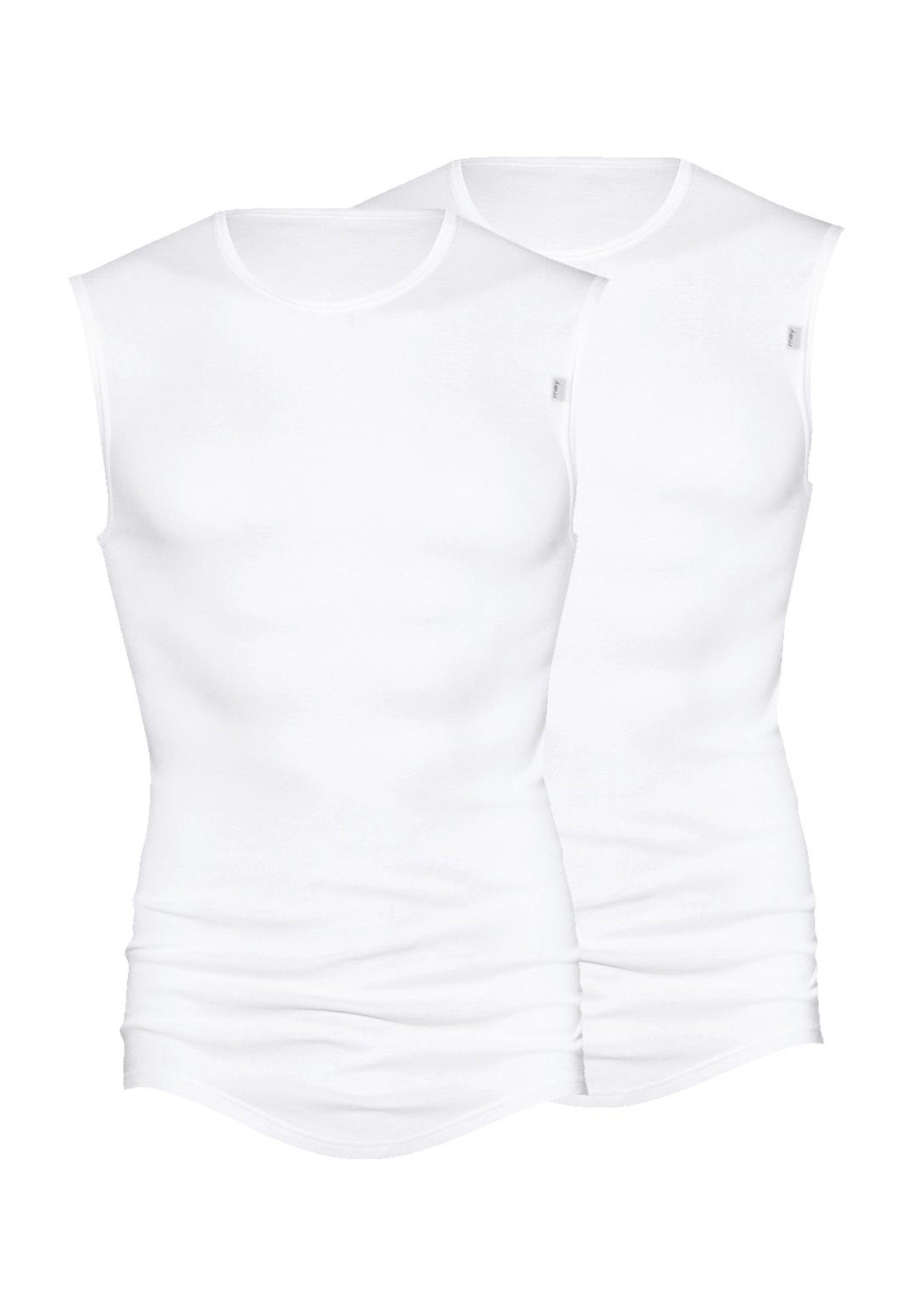 Mey Unterhemd 2er Pack Noblesse (Spar-Set, 2-St) Unterhemd / Tanktop - Baumwolle - Ohne auftragende Nähte | Unterhemden