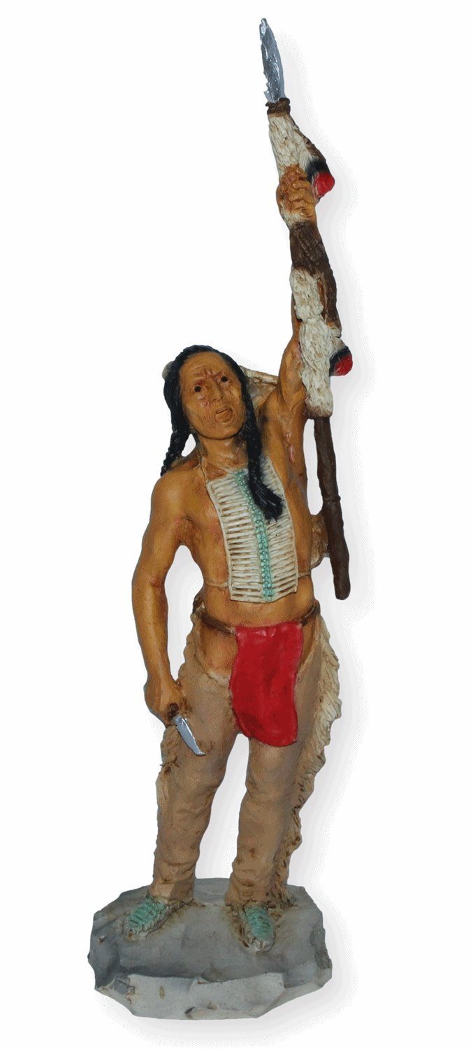 Dekofigur Native American Figur Crazy Horse Tashinka Witko H 23 cm Castagna