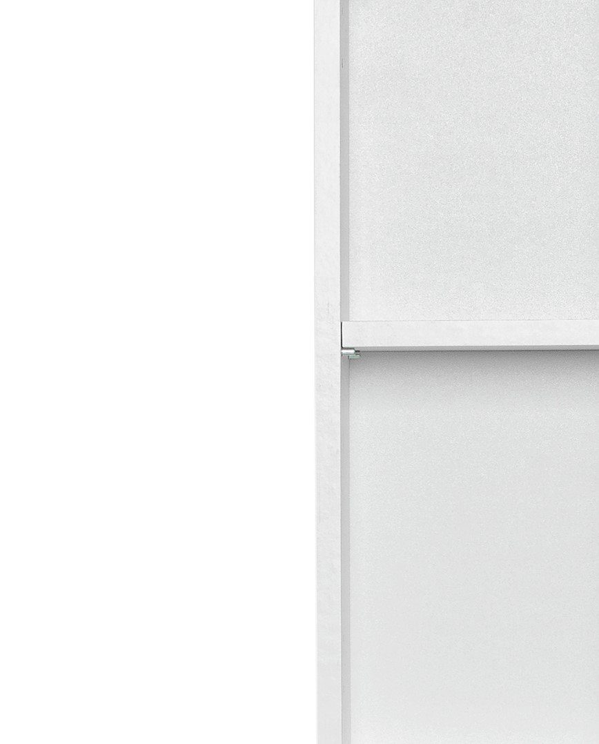 melaminharzbeschichtet Riga 2 Türen, Hochschrank 35 möbelando cm, in Fach. Weiß, MDF aus in mit 190 aus Einlegeböden, Breite Moderner 25 cm, Tiefe offenen Seitenschrank, sowie Front Weiß-Matt cm 1 1 3 Schubkasten Korpus Spanplatte Höhe