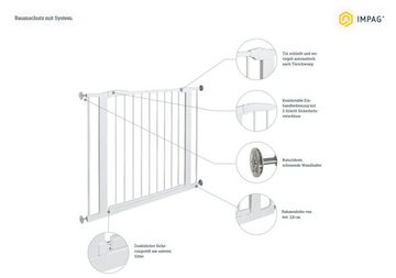 IMPAG Schutzgitter Türschutzgitter IMPAG® Türschutzgitter Swing Shut mit breiter Tür 100 - 103 cm