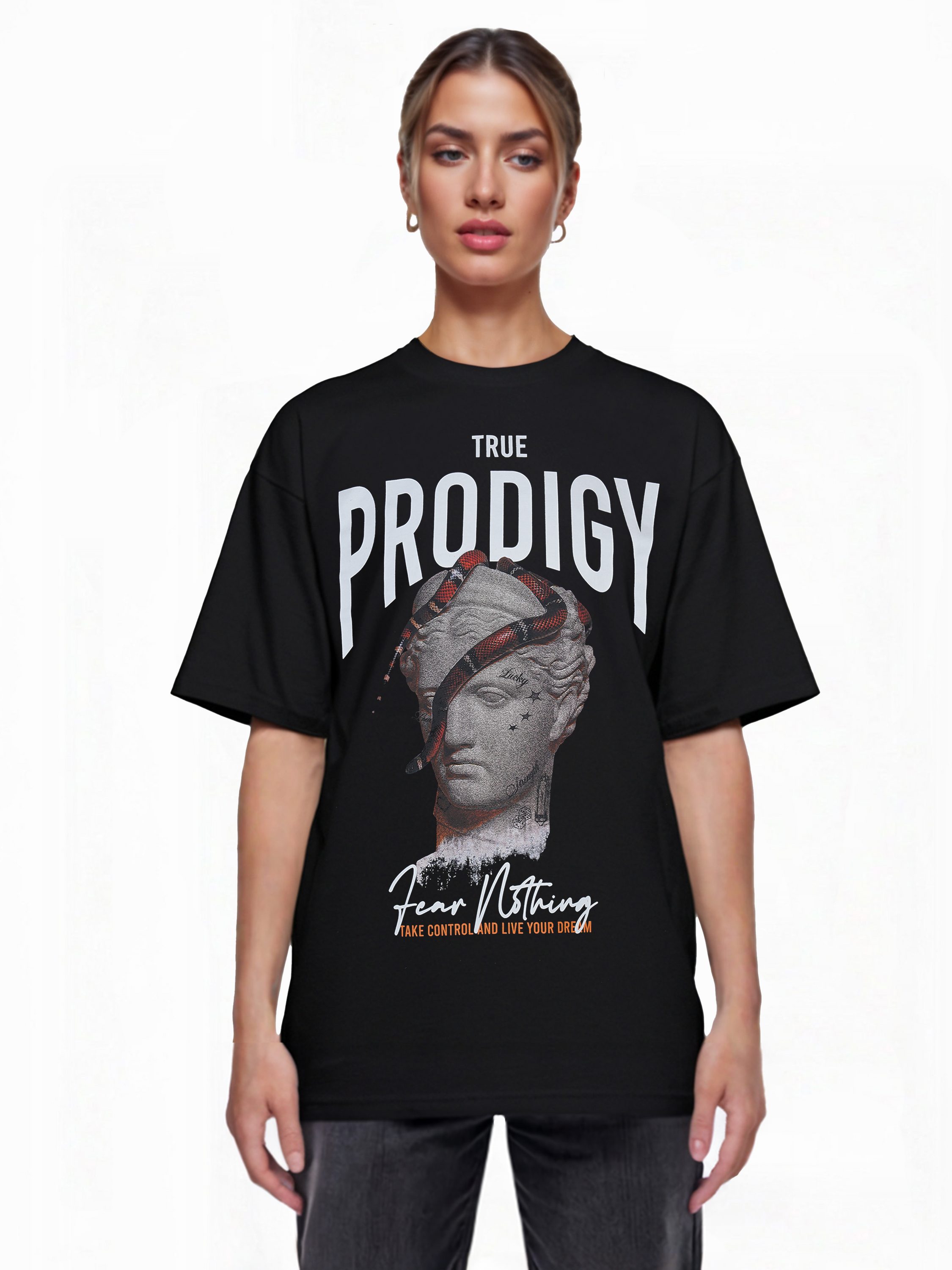 trueprodigy Oversize-Shirt Jamie F Logoprint Rundhals günstig online kaufen