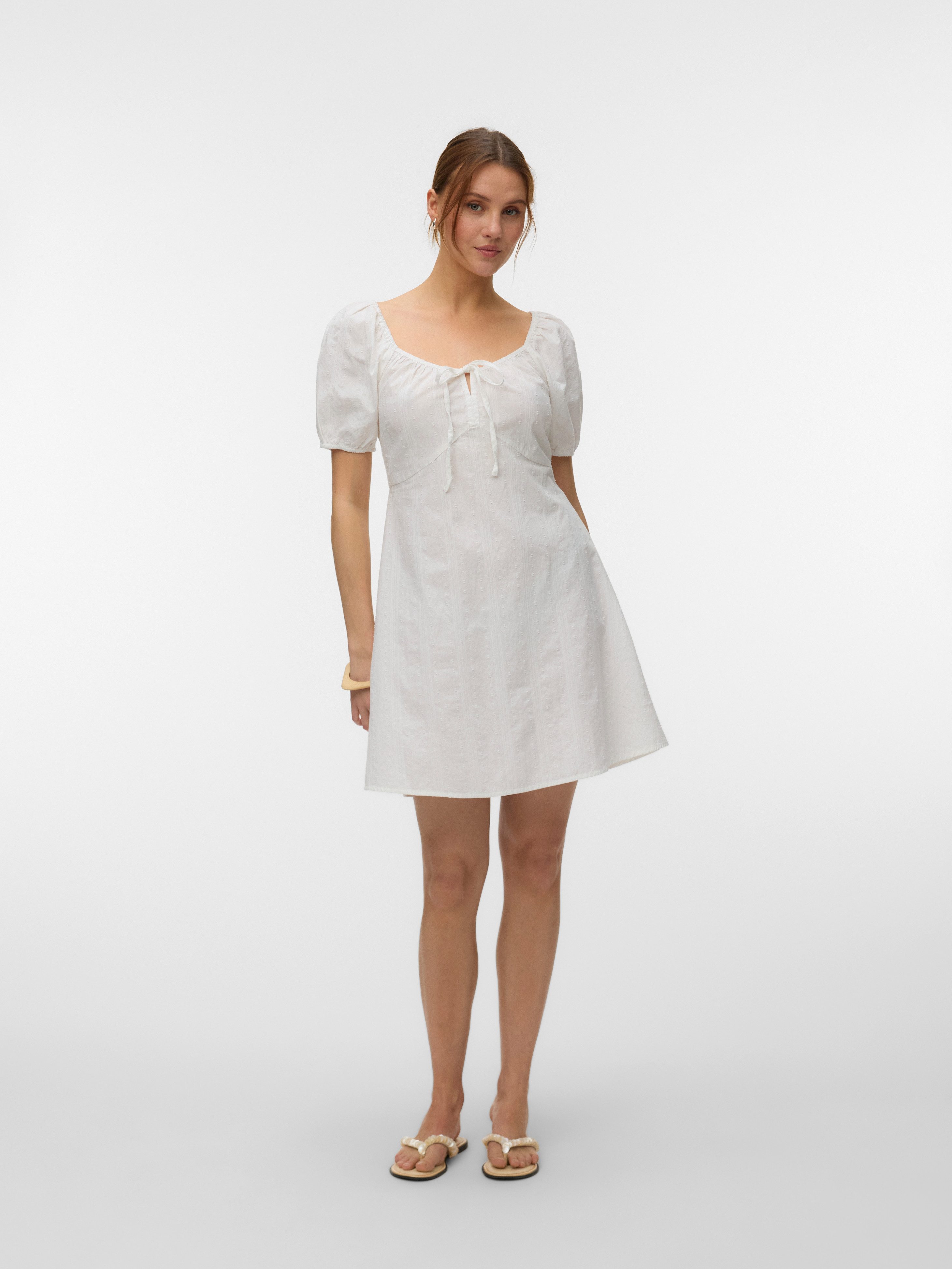 Vero Moda Minikleid VMJUTTY SS SHORT DRESS WVN Baumwolle – Bild 4 von 5