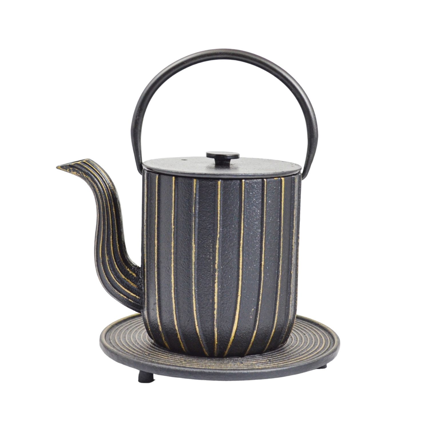 JA-UNENDLICH Teekanne Mariage, 1.0 l, aus Gusseisen handgefertigt im Sandgussverfahren, innen emailliert