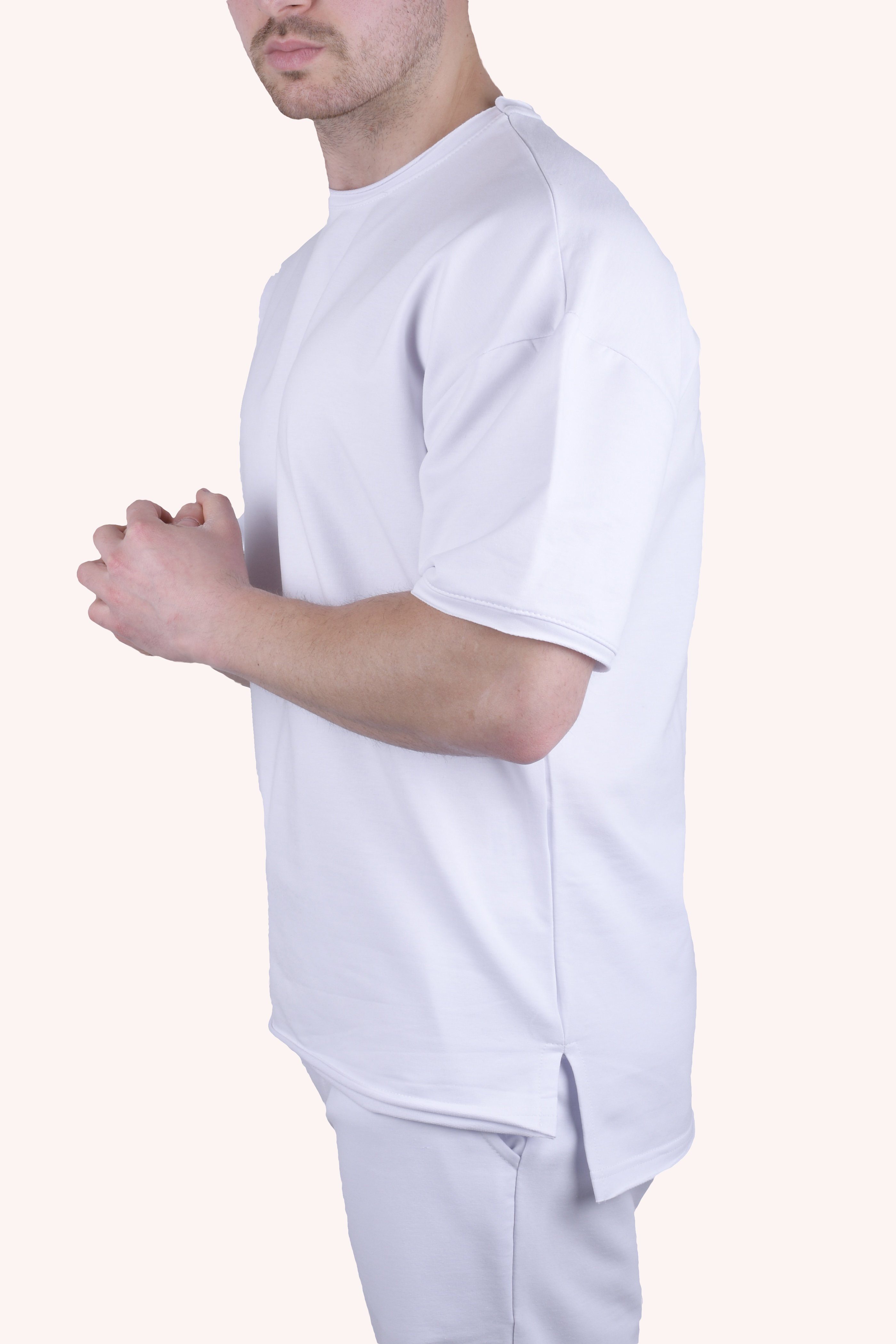 Megaman Weiß M T-Shirt Sommer Oversize Megaman Jeans Herren Shirt T-Shirt TS5011