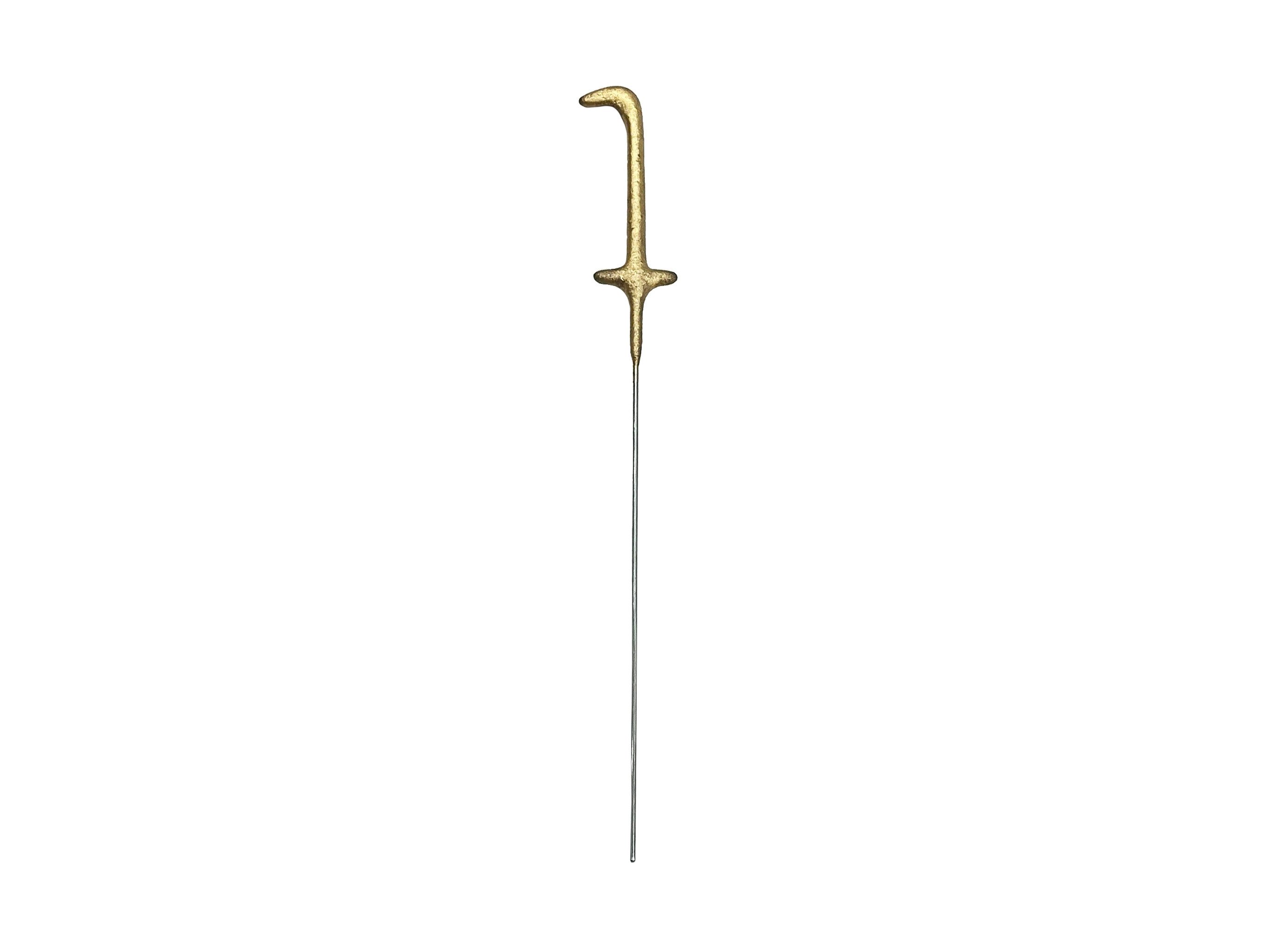 partydeco Tortenstecker, Wunderkerze Geburtstag 15cm Zahl 1 Gold 1 Stück