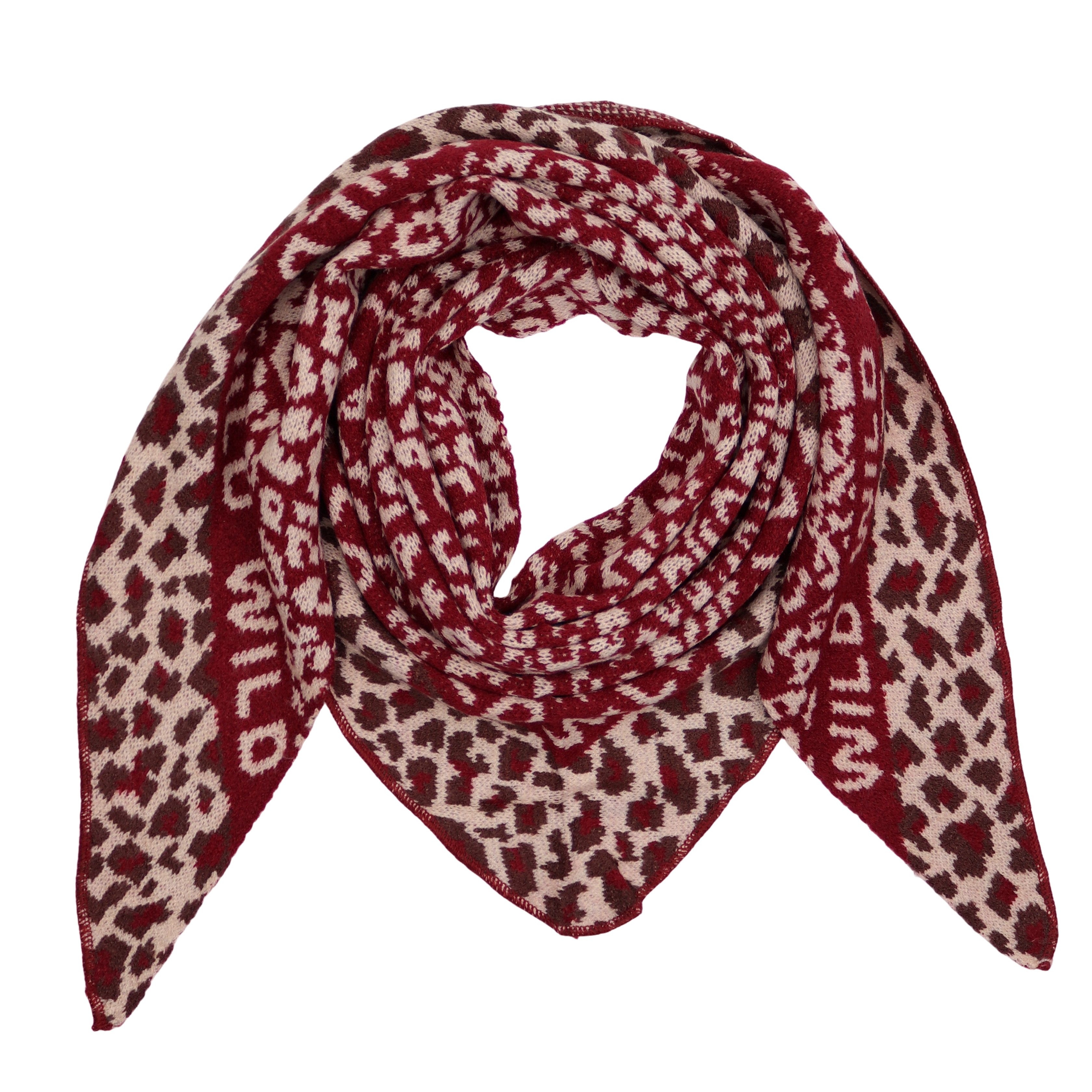 MIRROSI Dreieckstuch kuschliger und warmer Dreiecksschal ca.190x80 cm, (Leo Muster; Neue Kollektion Herbst/Winter 2025), Trendiges LEO-Design, wärmend & weich