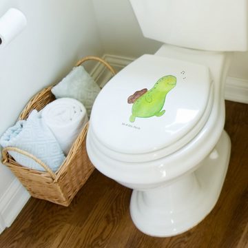 Mr. & Mrs. Panda WC-Sitz Schildkröte Pfeifen - Weiß - Geschenk, fröhlich, Klodeckel, Motivatio (1-St), Freudige Designs