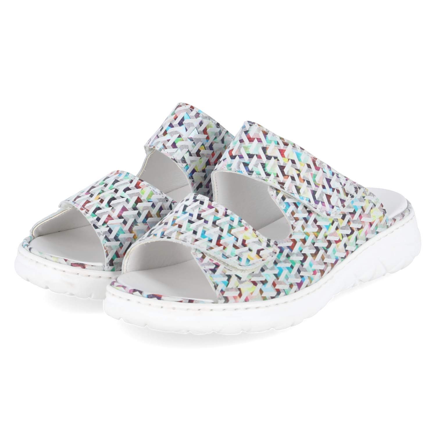 Waldläufer 756501-152/299 Damen Rauleder multicolored Pantolette
