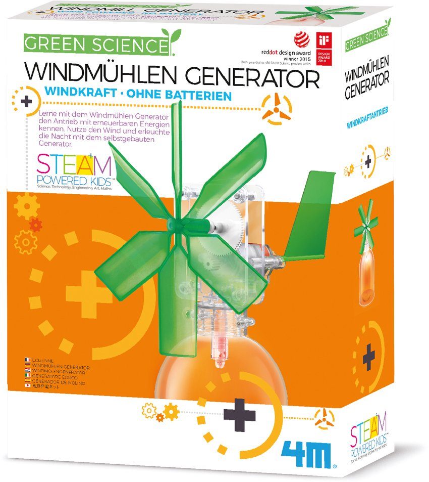 4M Experimentierkasten Green Science - Windmühlen Generator, zum Teil aus recyceltem Material