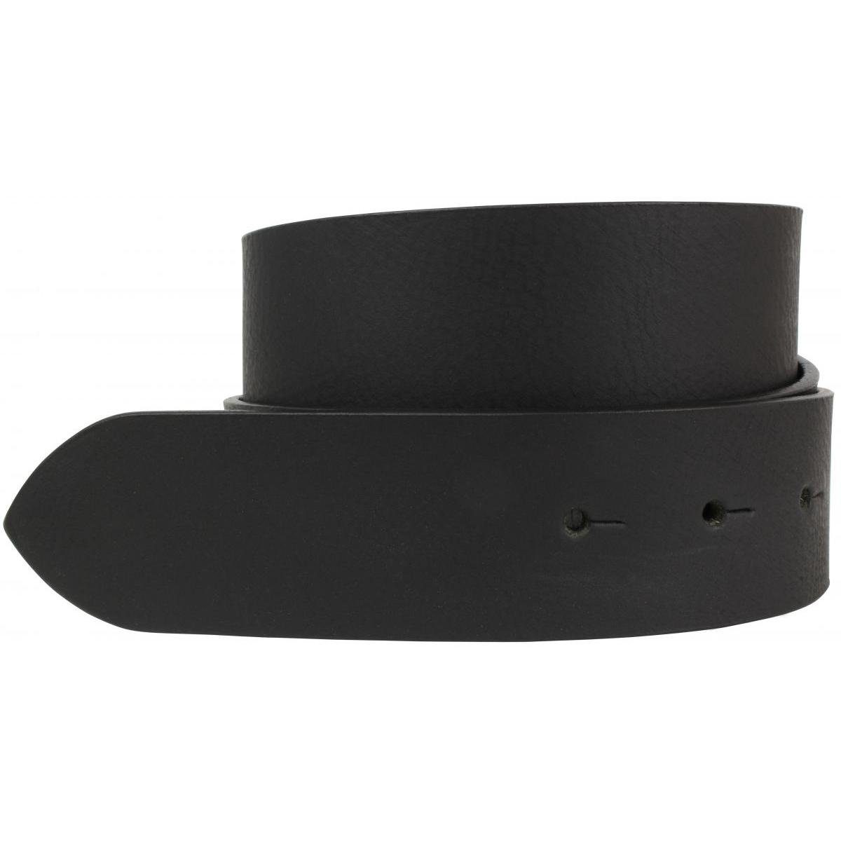 BELTINGER Ledergürtel Gürtel aus Vollbüffelleder ohne Schnalle 4 cm - Jeans-Gürtel für Damen Schwarz