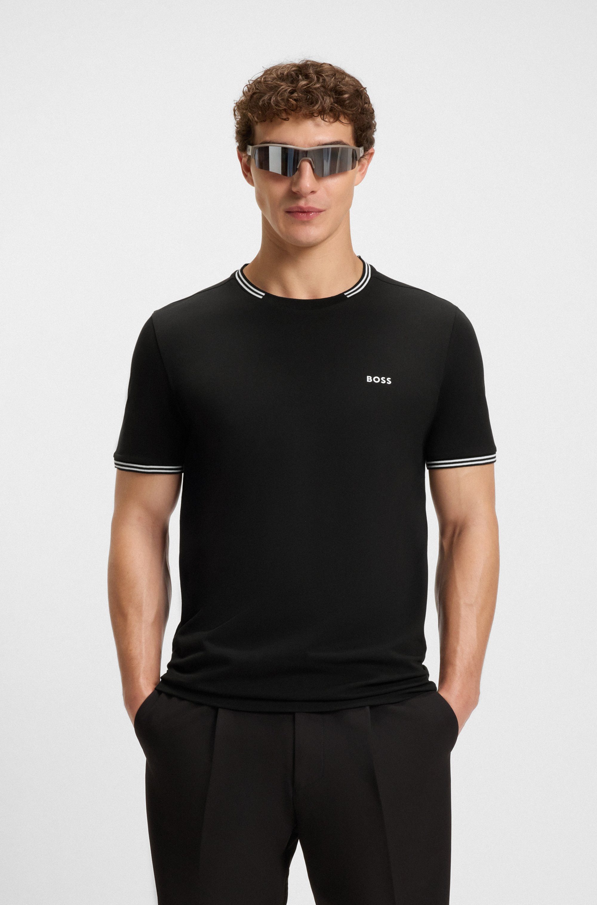 BOSS GREEN T-Shirt Taul mit kontrastfarbenen günstig online kaufen