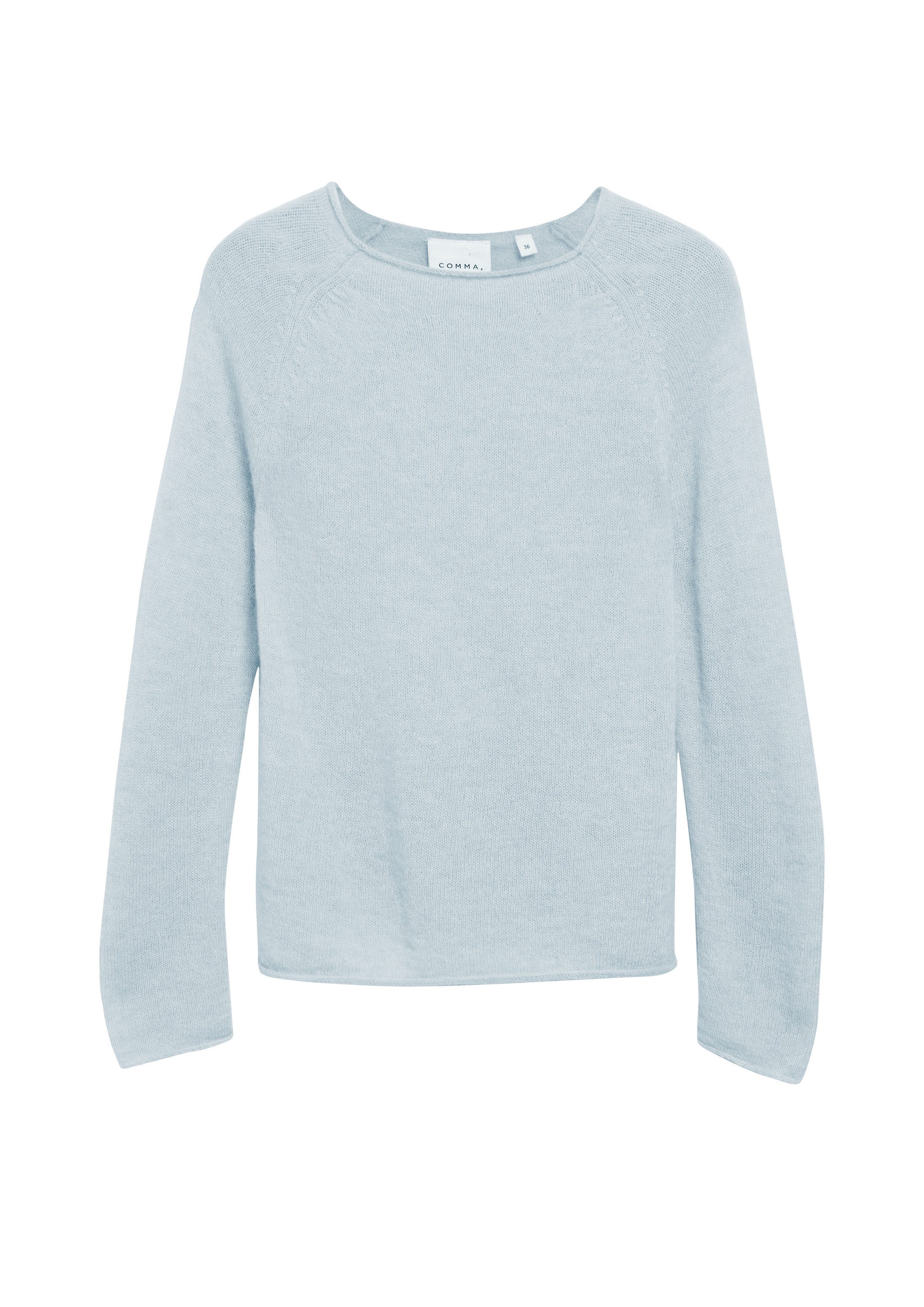 comma Longpullover Strickpullover Leichter Alpakamix-Pullover