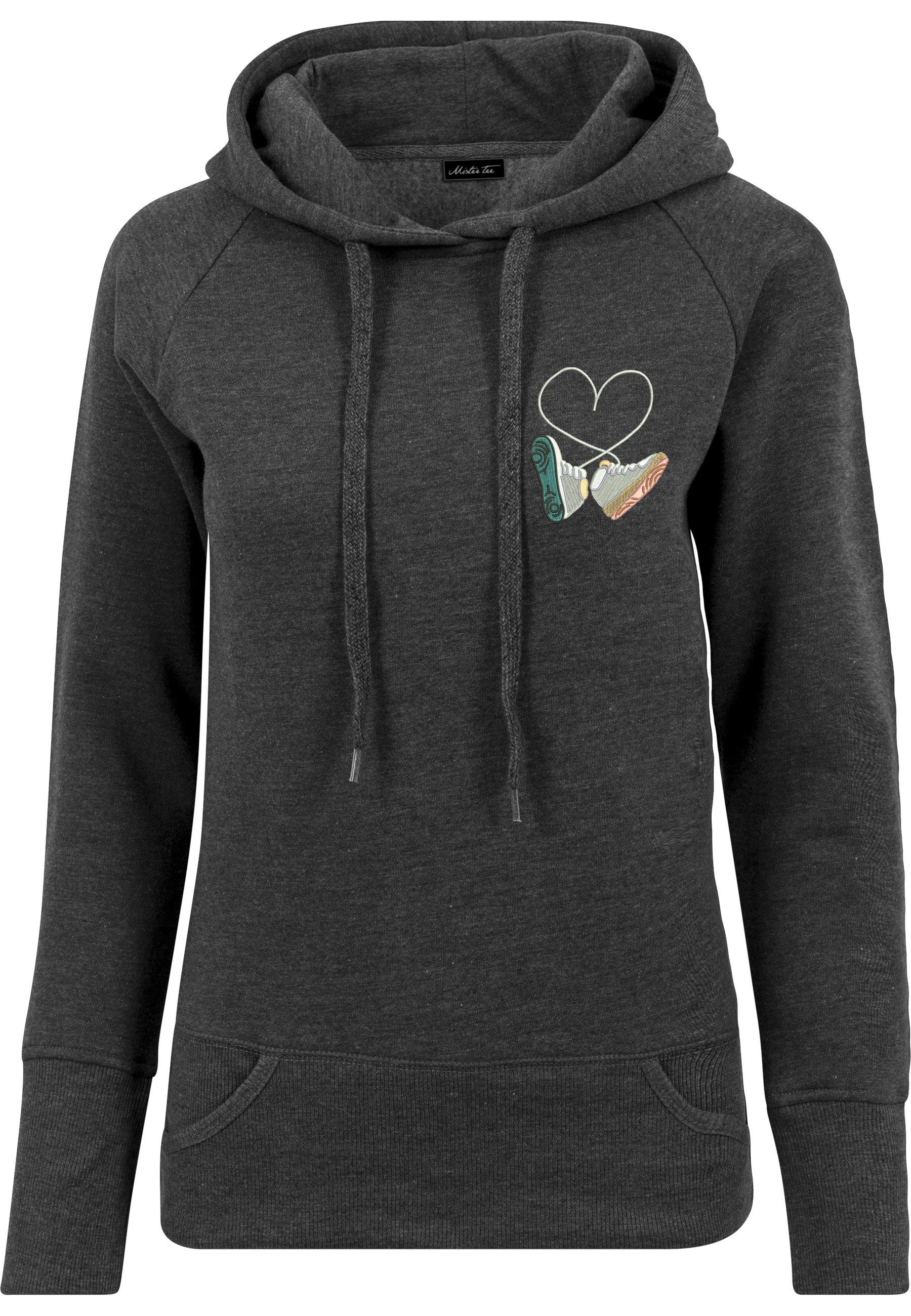 Rundhalspullover MisterTee Herren Damen Ladies Kicks Love EMB Hoody