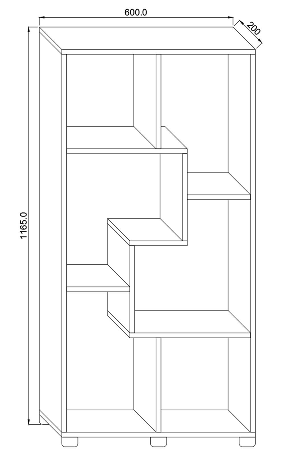 VCM Kommode Sideboard Pintal H. 62 x B. 117 x T. 20 cm